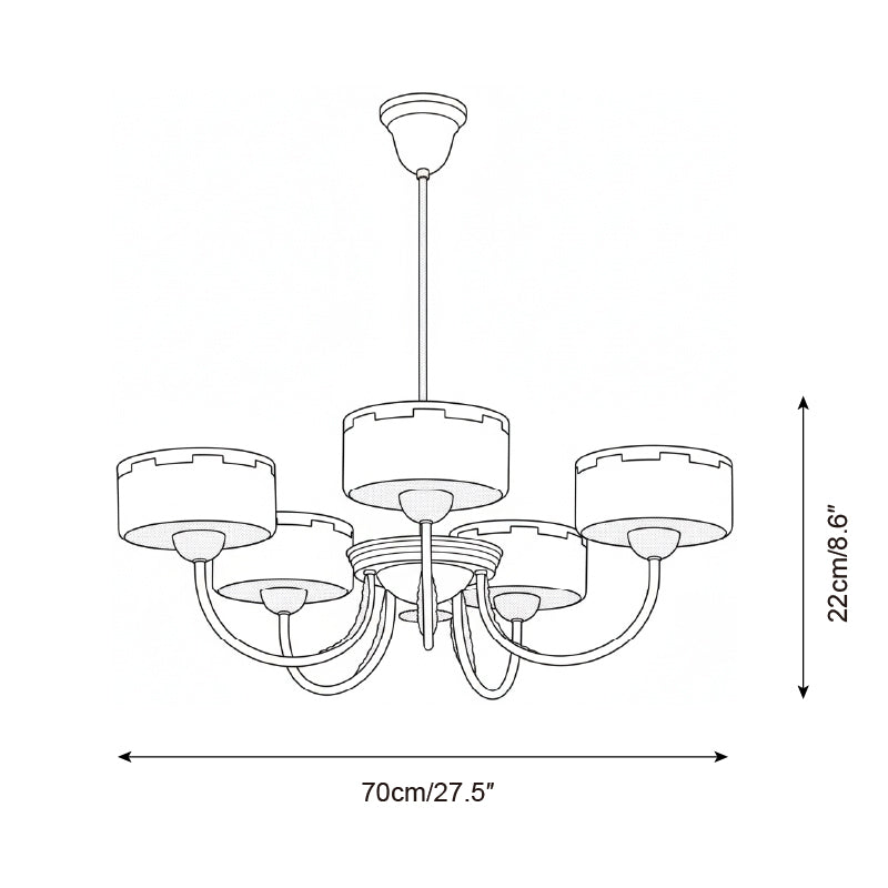Grevola Vintage Wood Chandelier