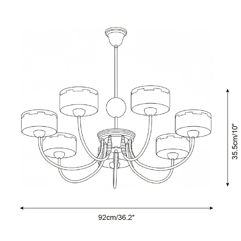 Grevola Vintage Wood Chandelier