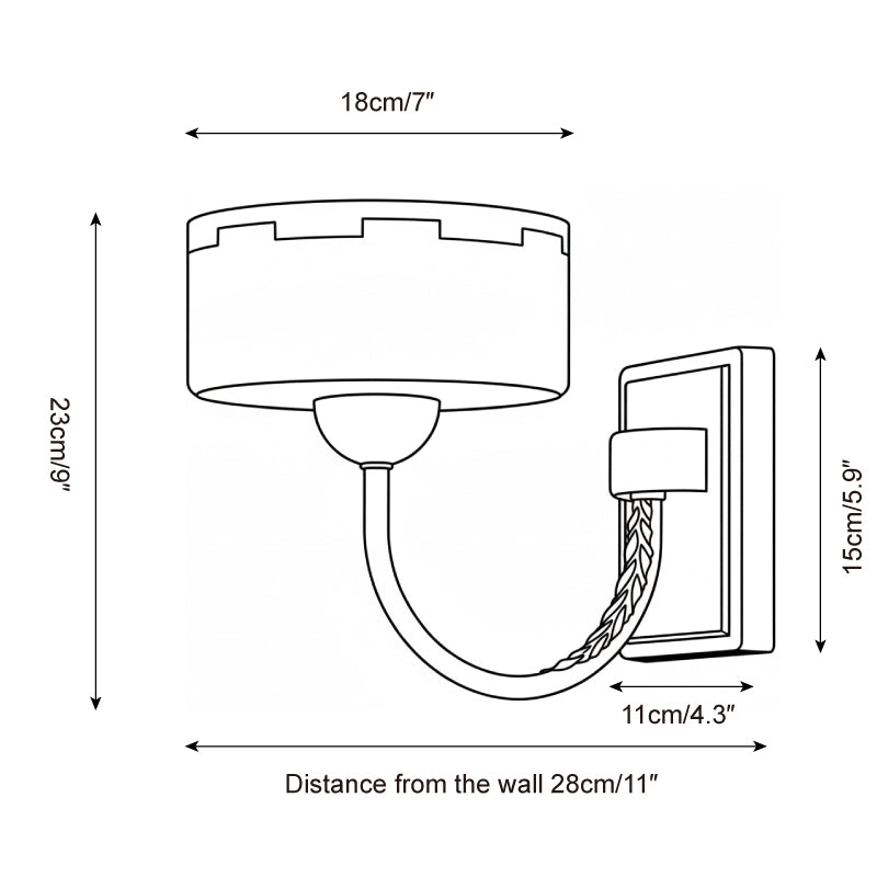 Grevola Modern Metal Wall Light