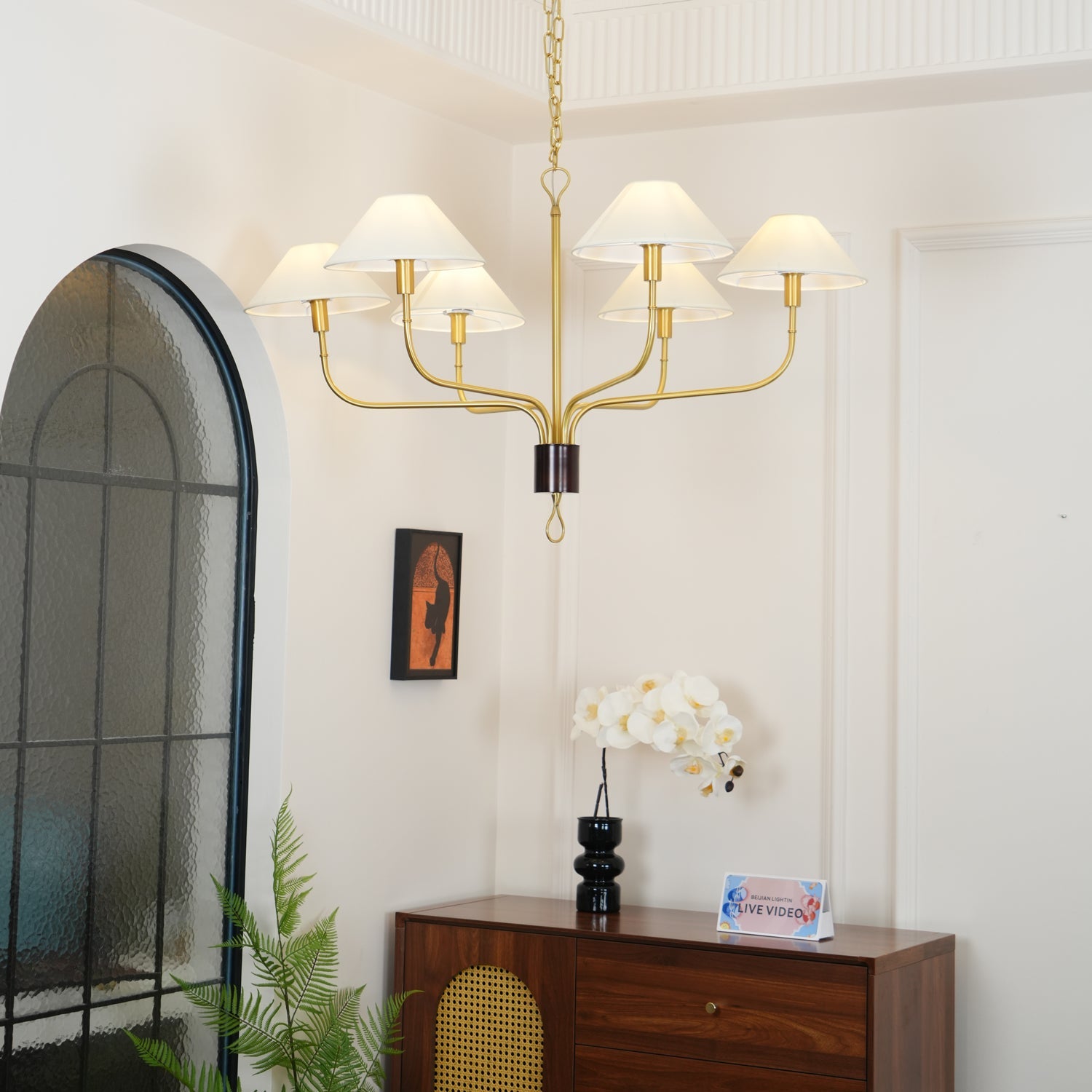 Regal Classic Brass Tail Chandelier - Blowlighting