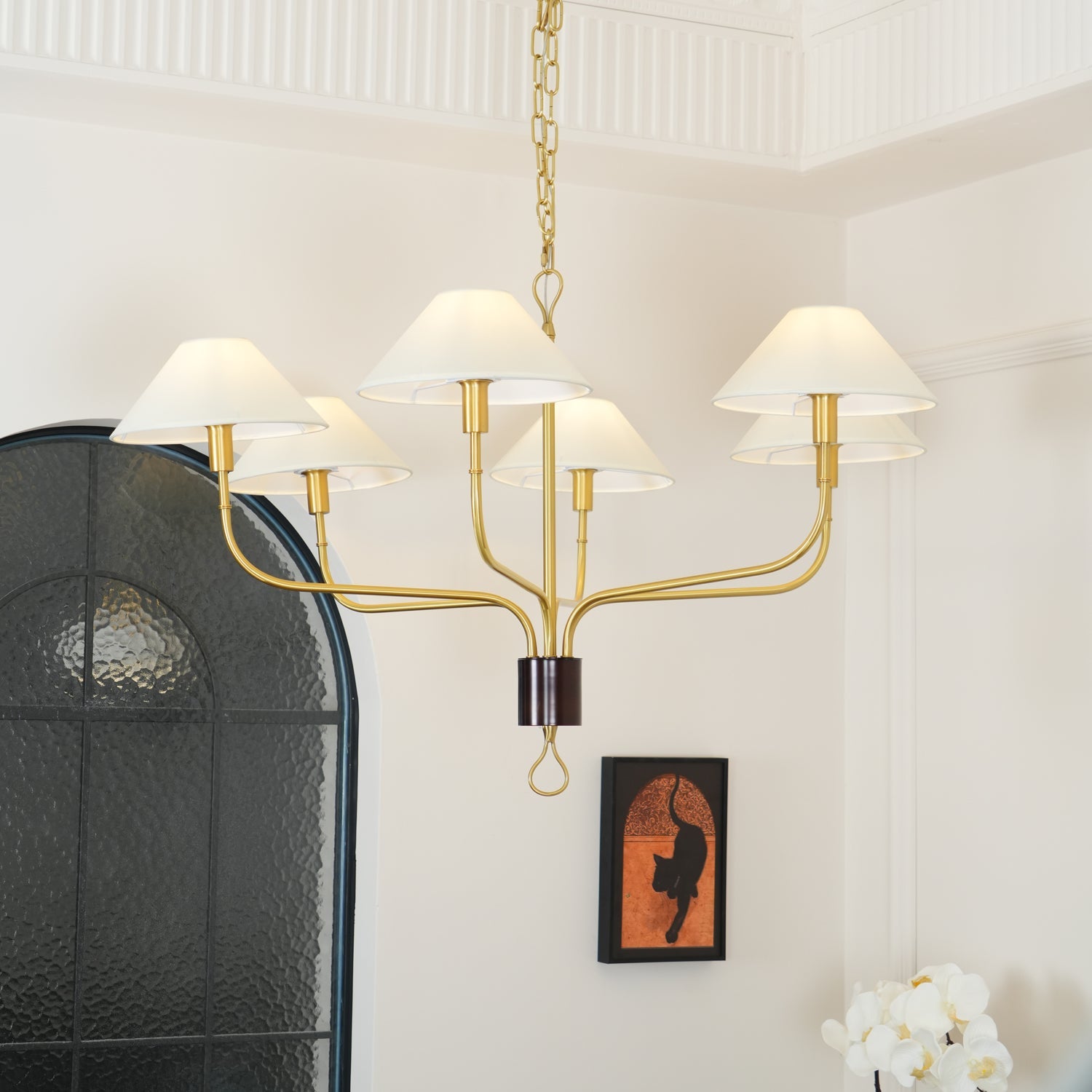 Regal Classic Brass Tail Chandelier - Blowlighting