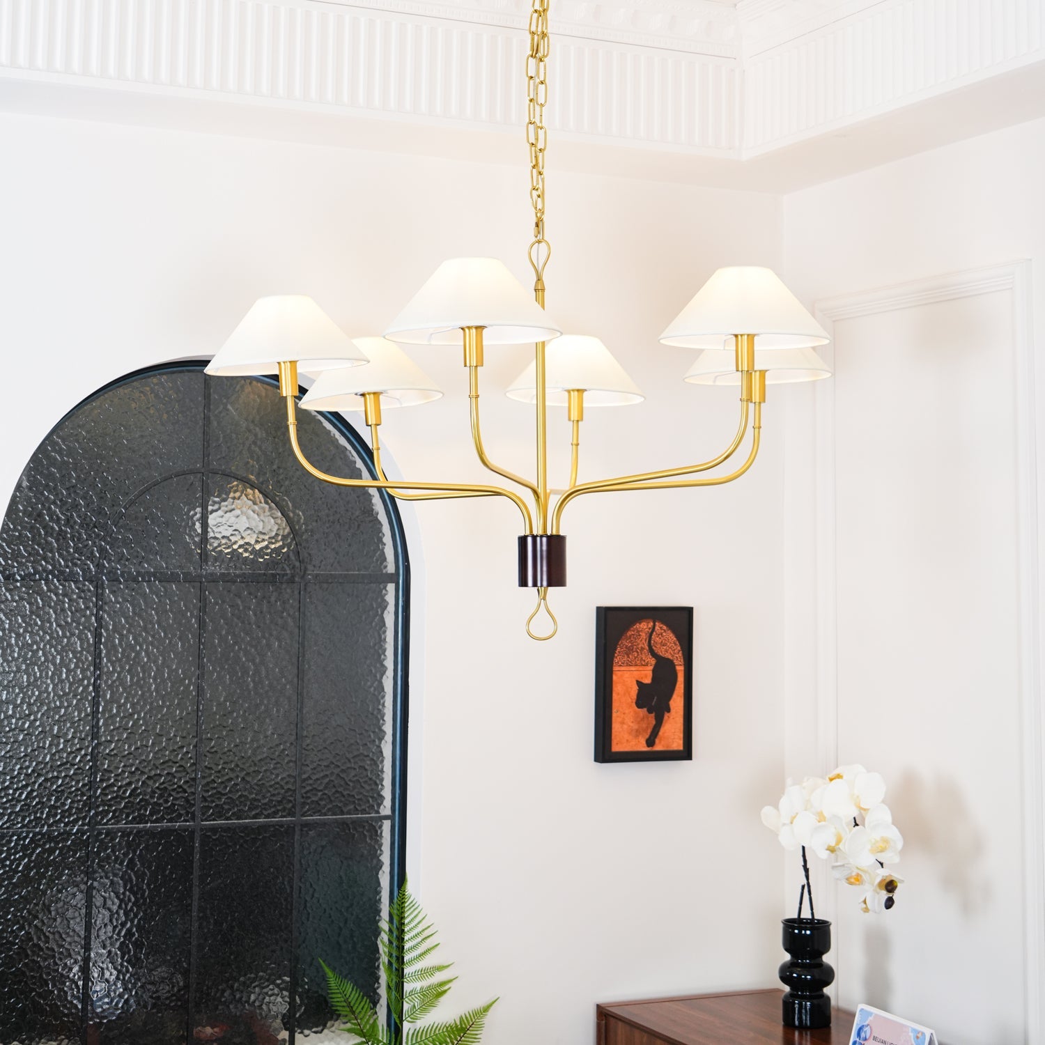 Regal Classic Brass Tail Chandelier - Blowlighting