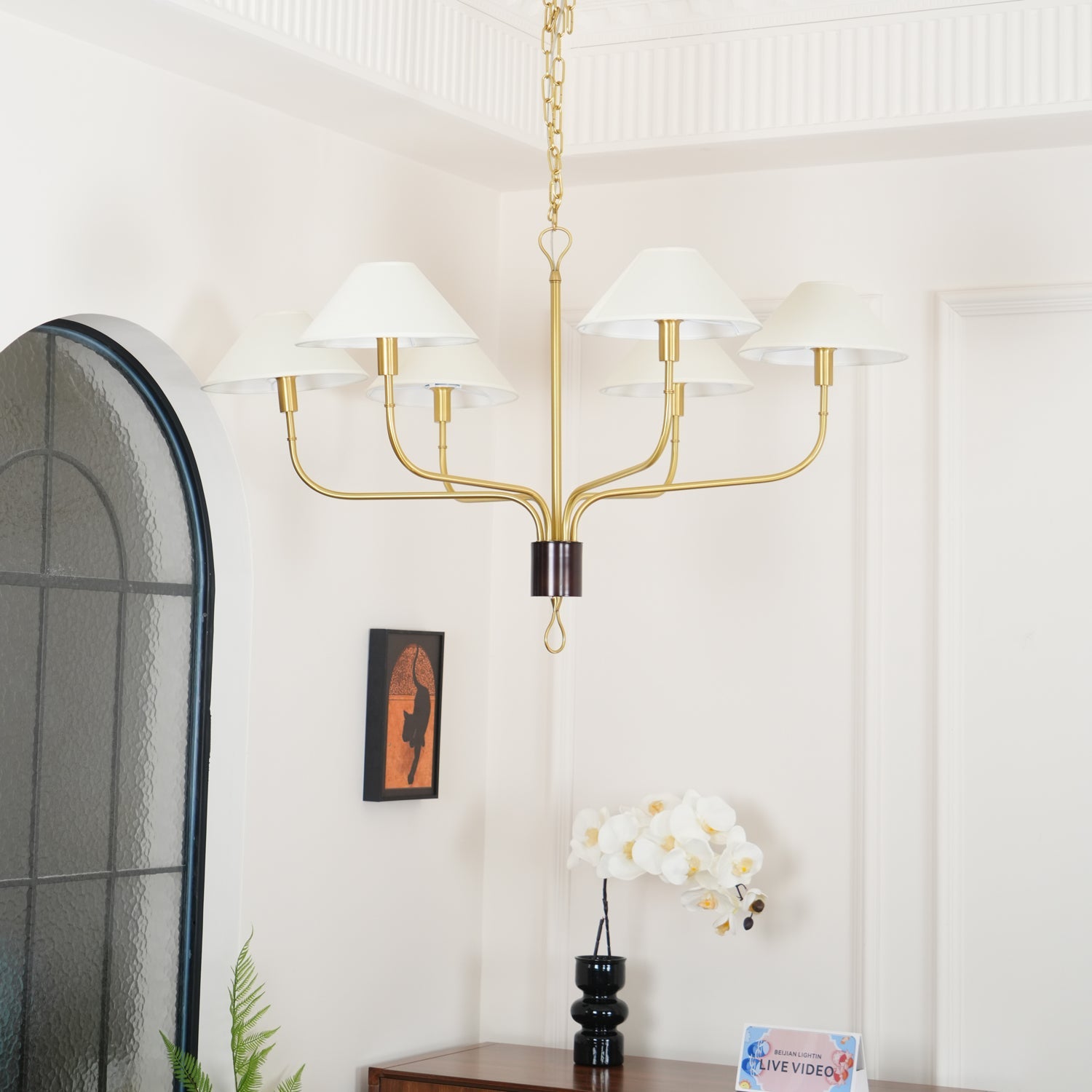 Regal Classic Brass Tail Chandelier - Blowlighting