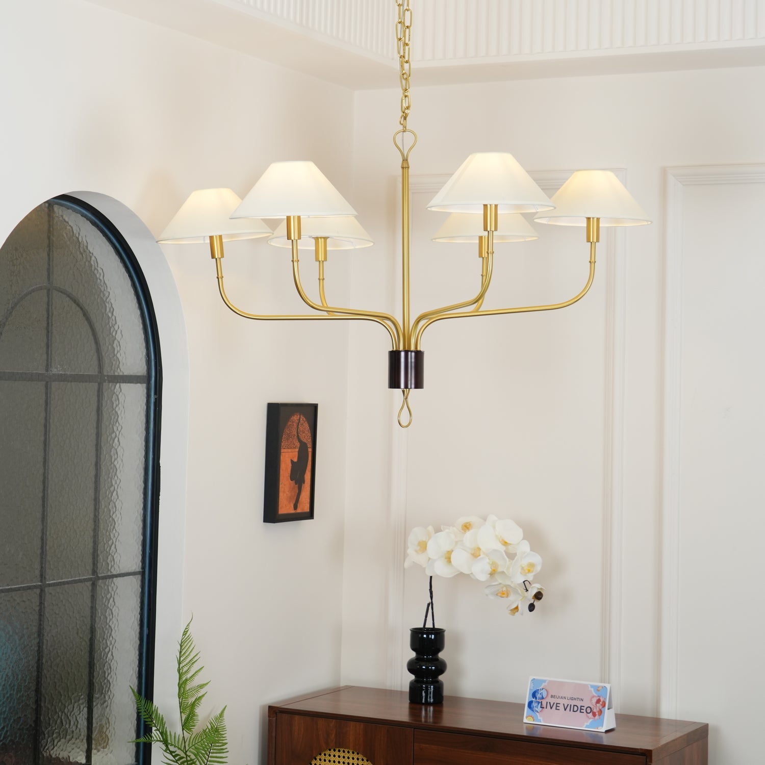 Regal Classic Brass Tail Chandelier - Blowlighting
