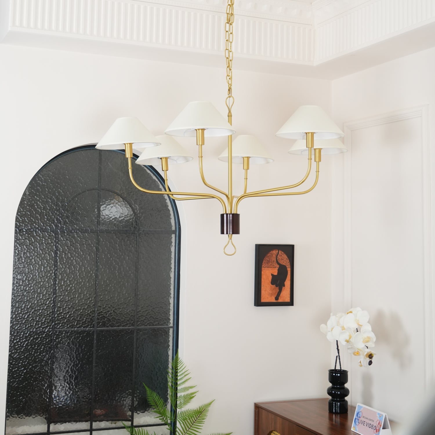Regal Classic Brass Tail Chandelier - Blowlighting