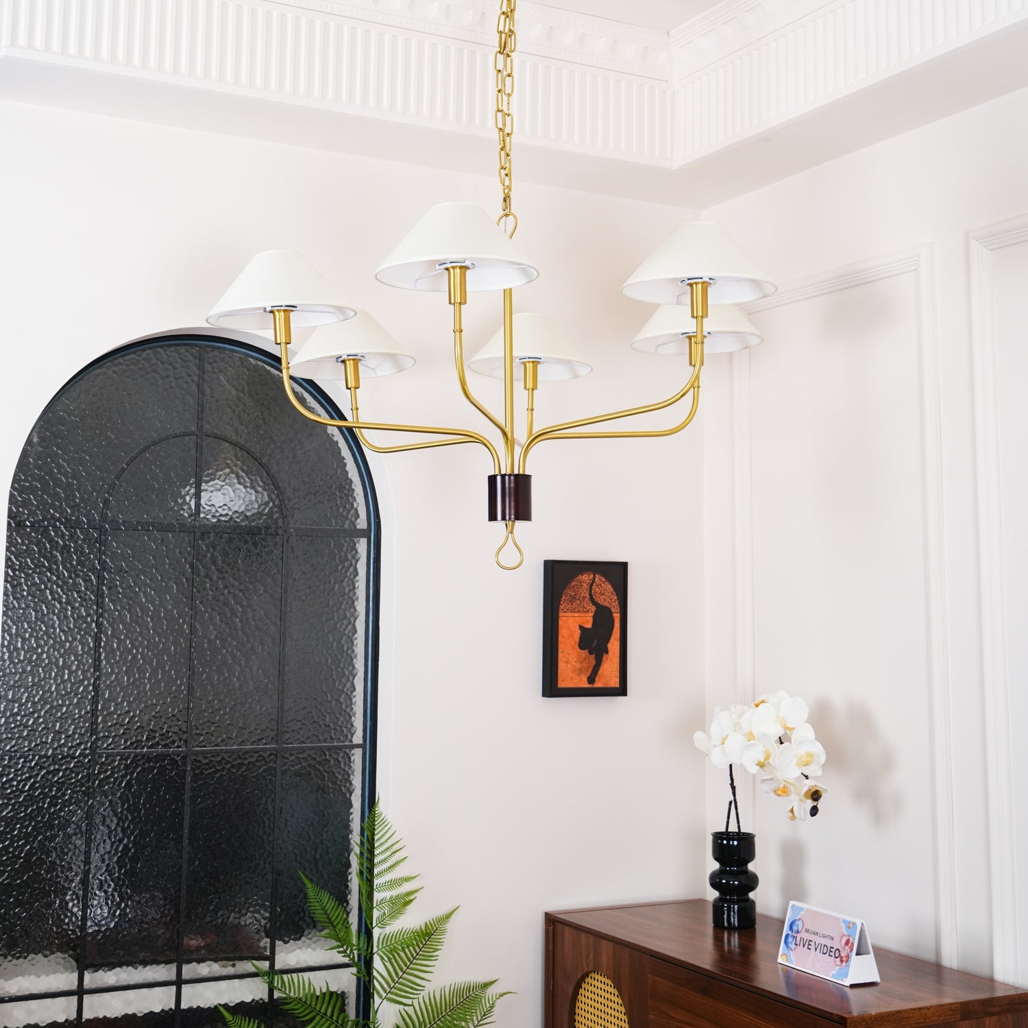 Regal Classic Brass Tail Chandelier - Blowlighting