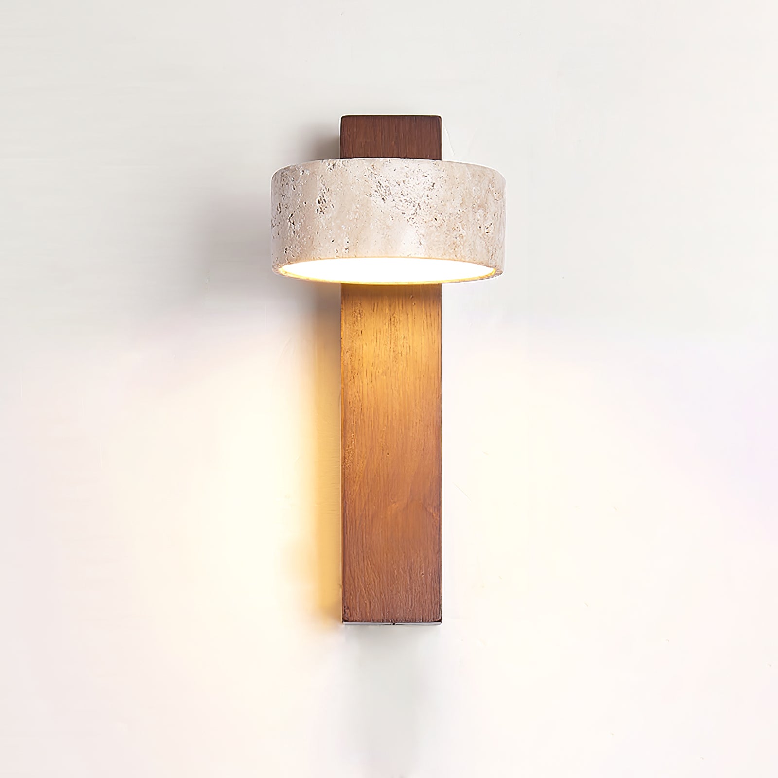 Ulvyna Cylinder-Stack Travertine Wall Light - Blowlighting