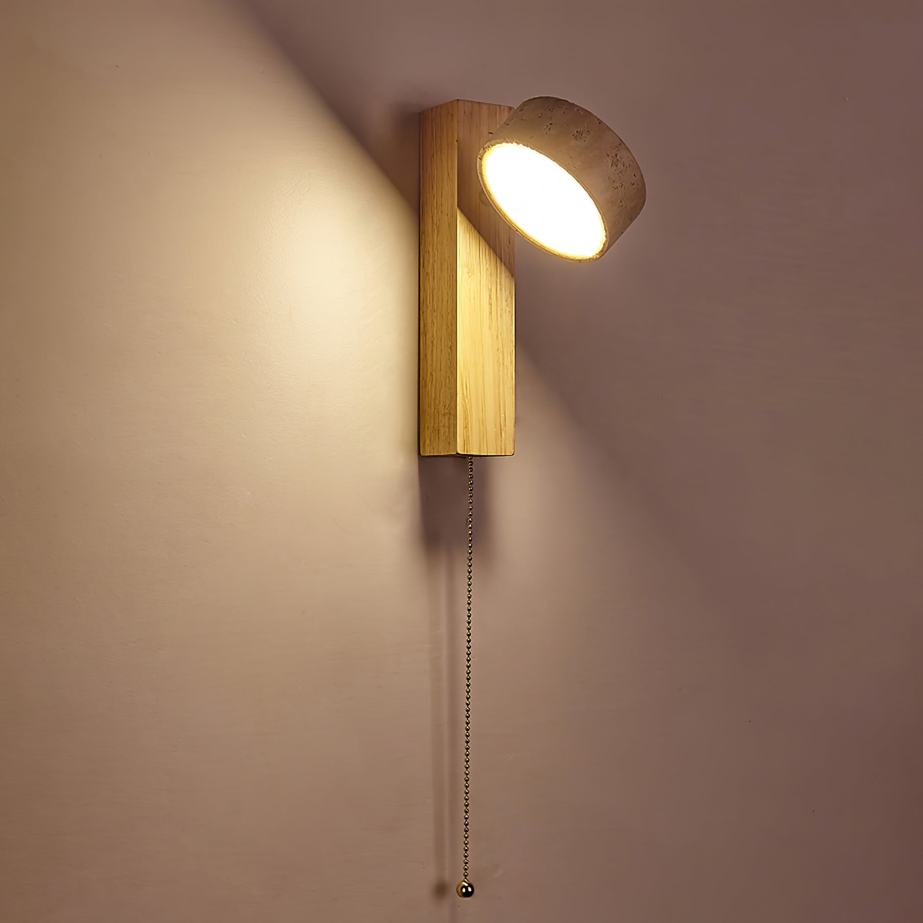 Ulvyna Cylinder-Stack Travertine Wall Light - Blowlighting