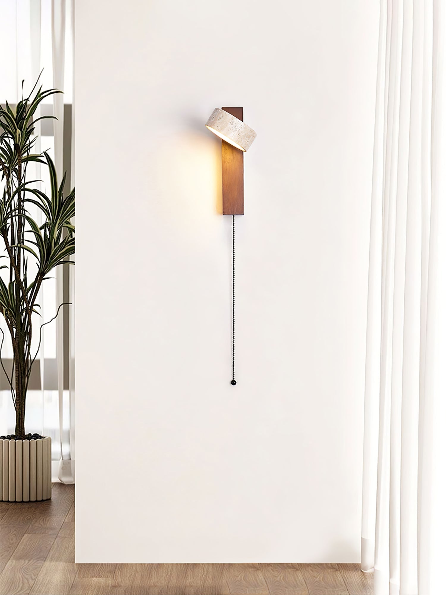 Ulvyna Cylinder-Stack Travertine Wall Light - Blowlighting