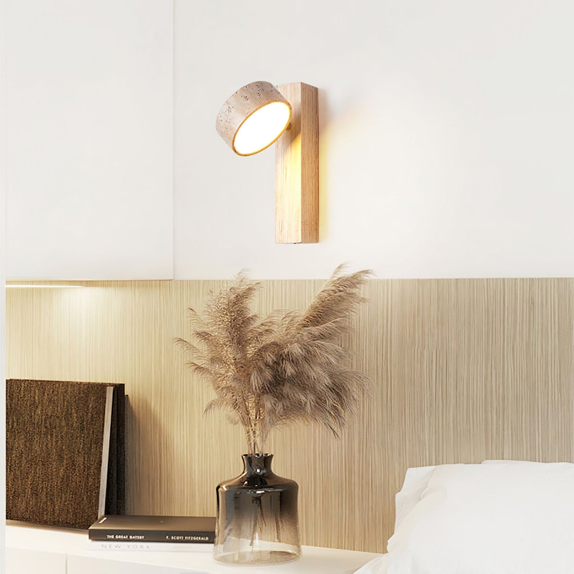 Ulvyna Cylinder-Stack Travertine Wall Light - Blowlighting