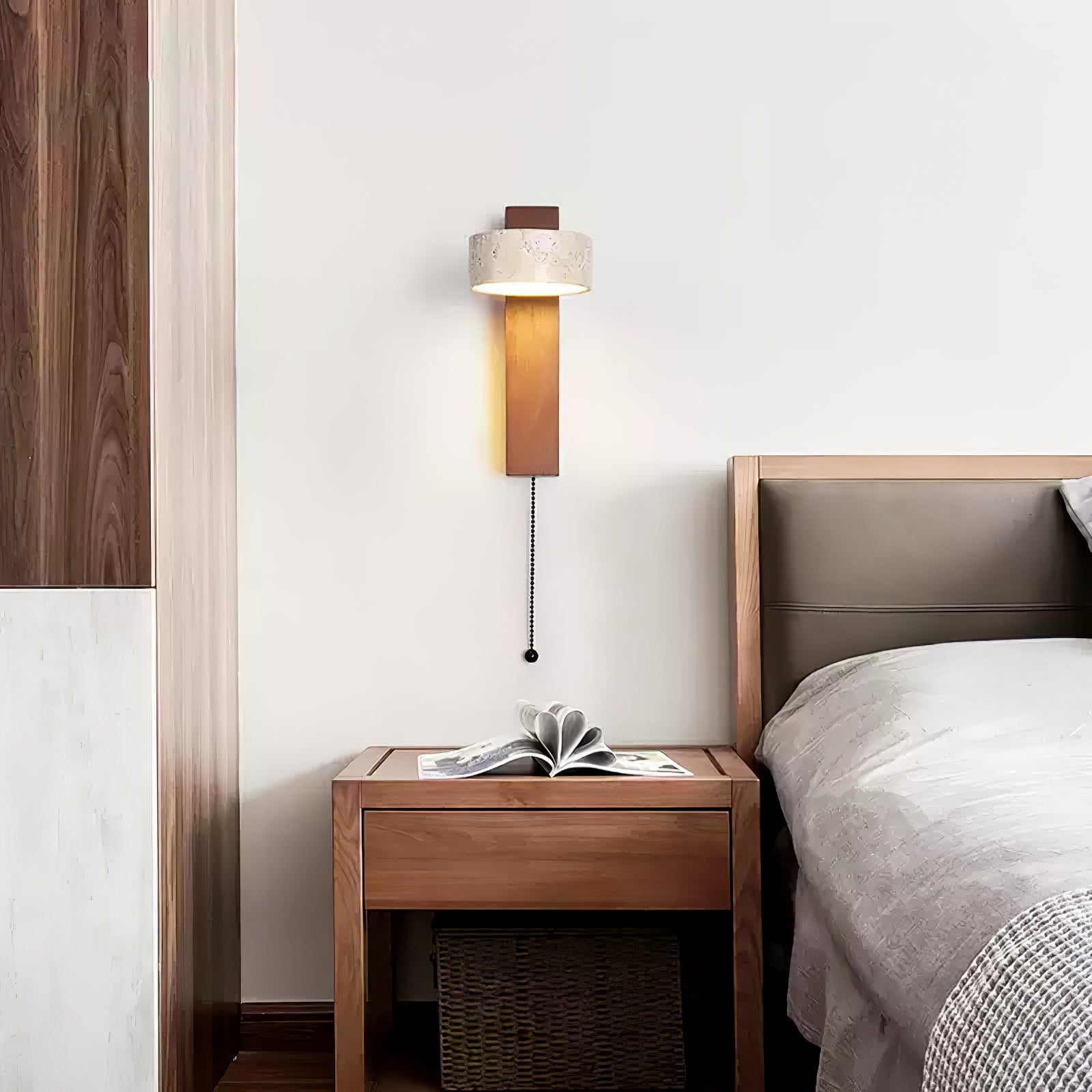 Ulvyna Cylinder-Stack Travertine Wall Light - Blowlighting