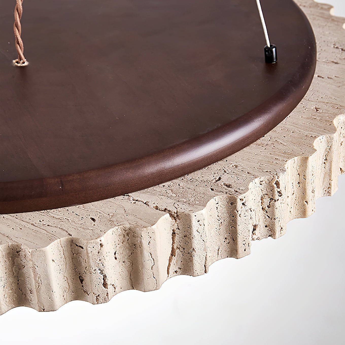 Elvenis Circular Travertine Pendant Light - Blowlighting