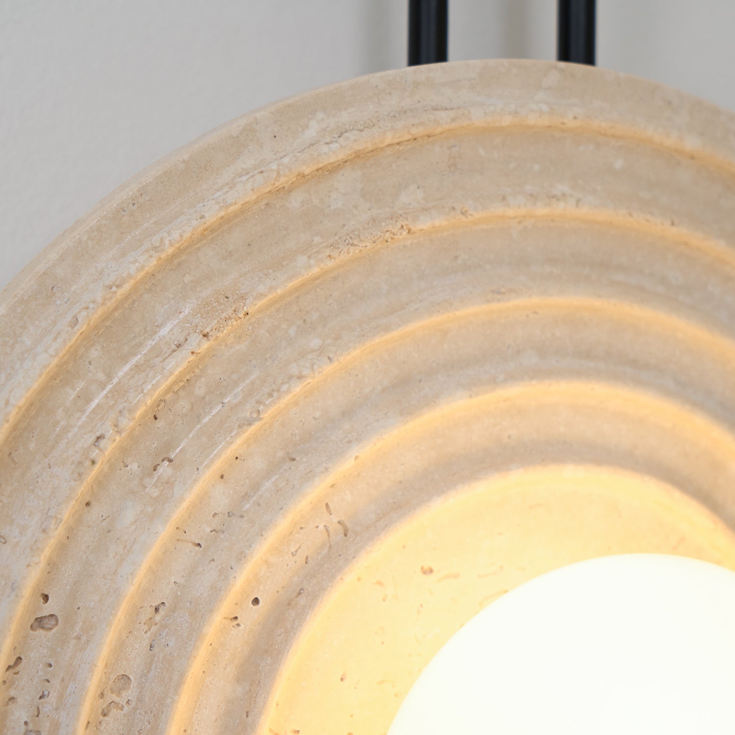 Isoror Spiral-Ring Travertine Wall Light - Blowlighting