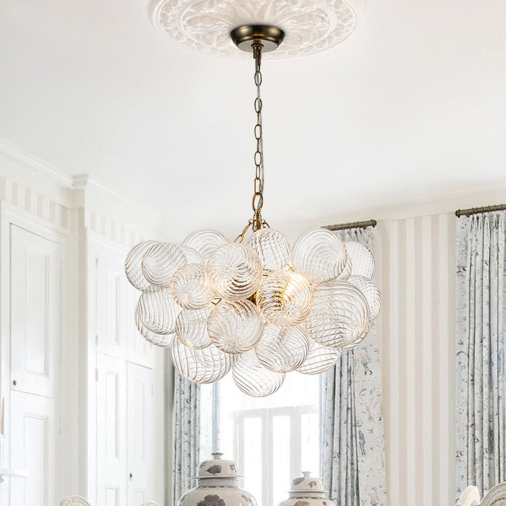 Aurora Chandelier Glass Ball Bubble Modern - Blowlighting
