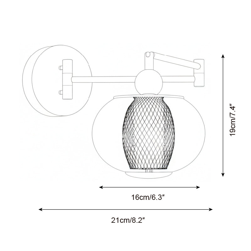 Gyro Modern Glass Wall Light