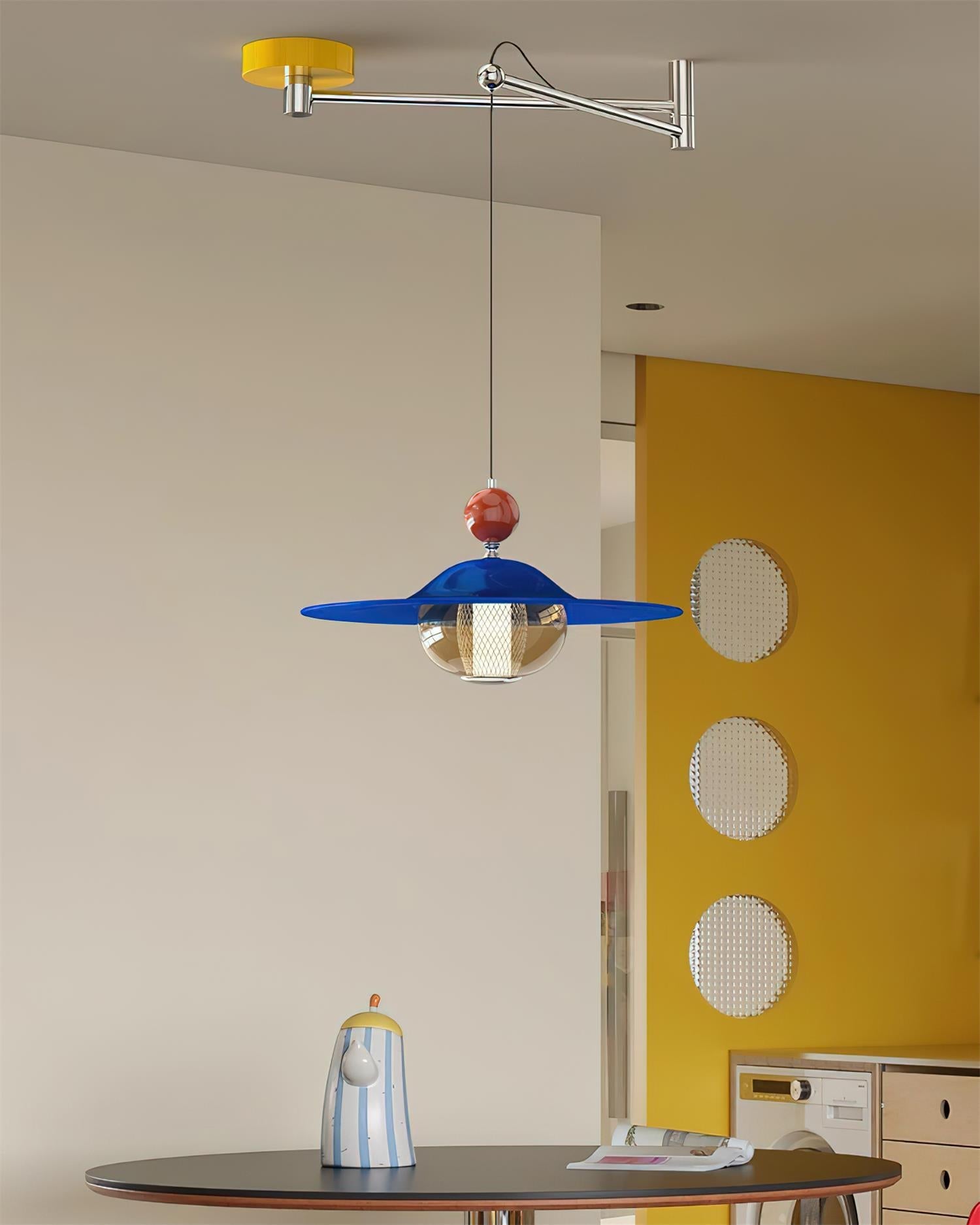 Gyro Modern Metal Swing Arm Pendant Light