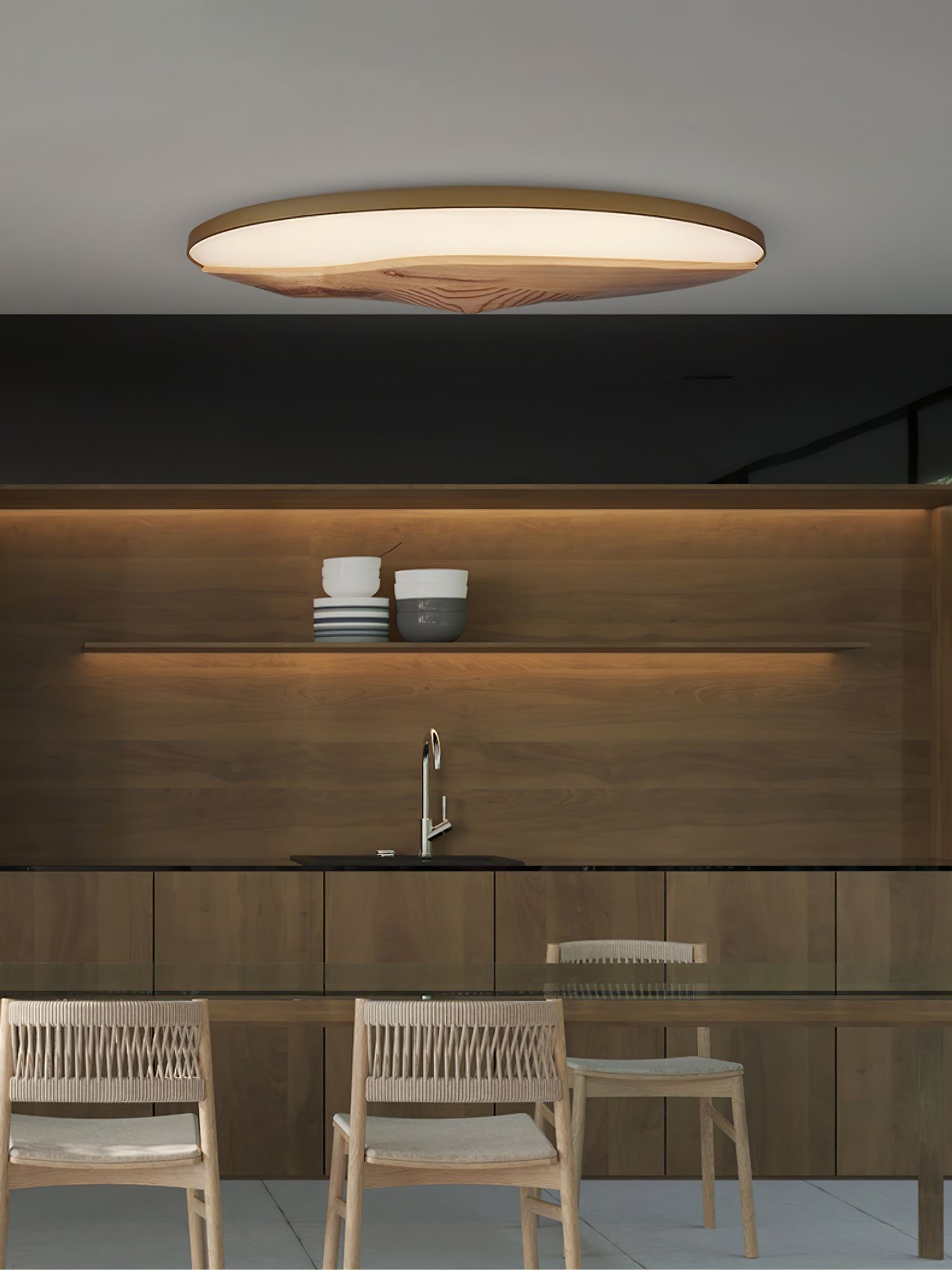 Vishaarae Scandi Wooden Ceiling Light - Blowlighting