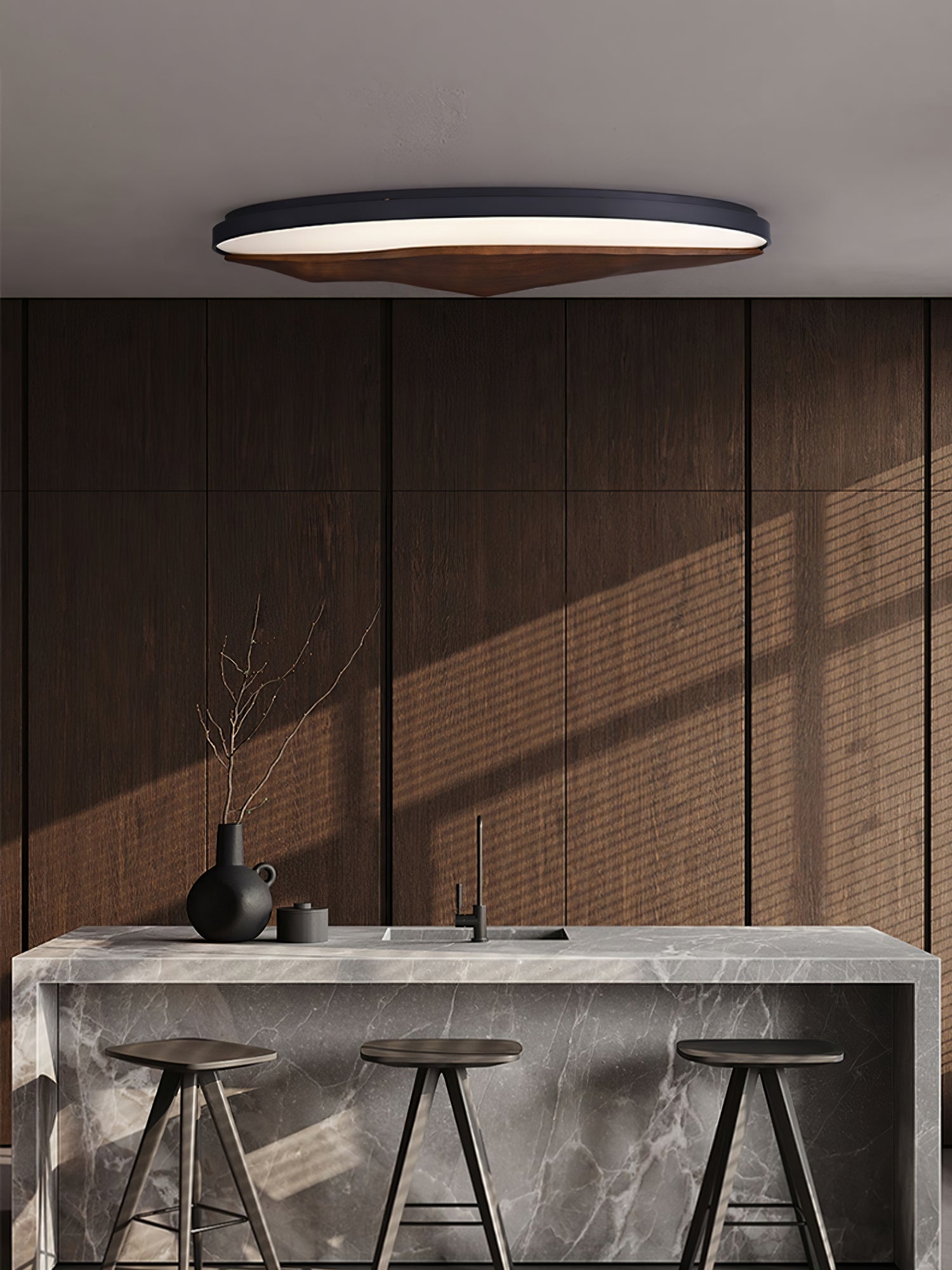 Vishaarae Scandi Wooden Ceiling Light - Blowlighting