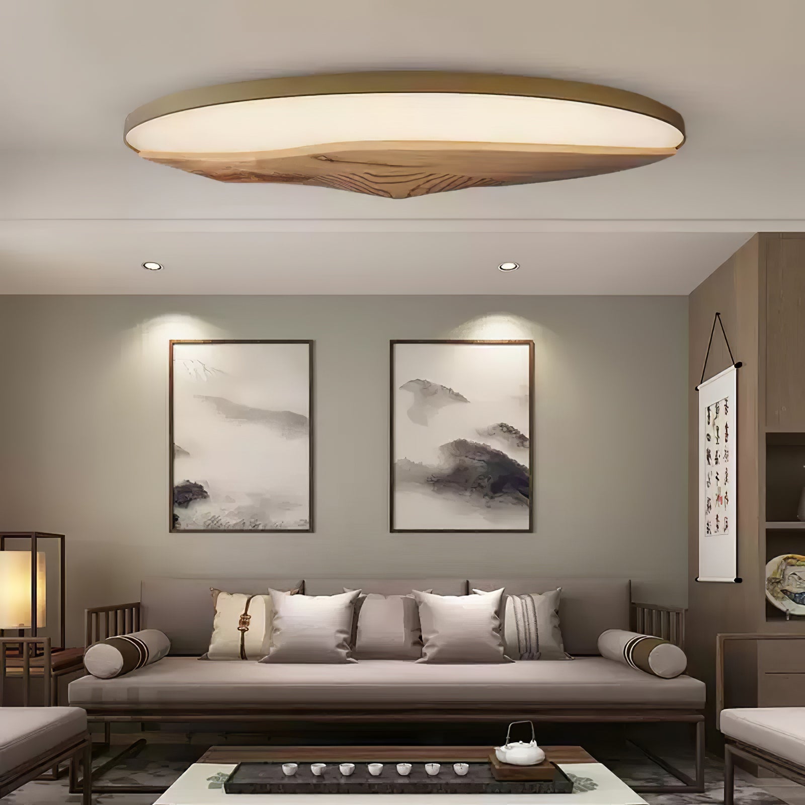 Vishaarae Scandi Wooden Ceiling Light - Blowlighting