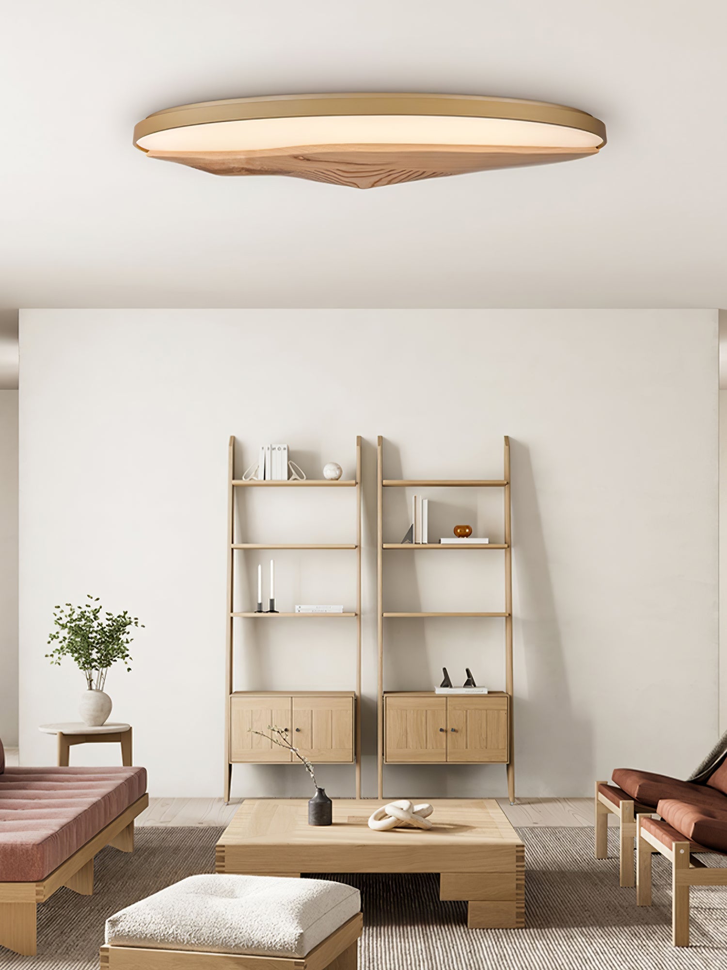 Vishaarae Scandi Wooden Ceiling Light - Blowlighting