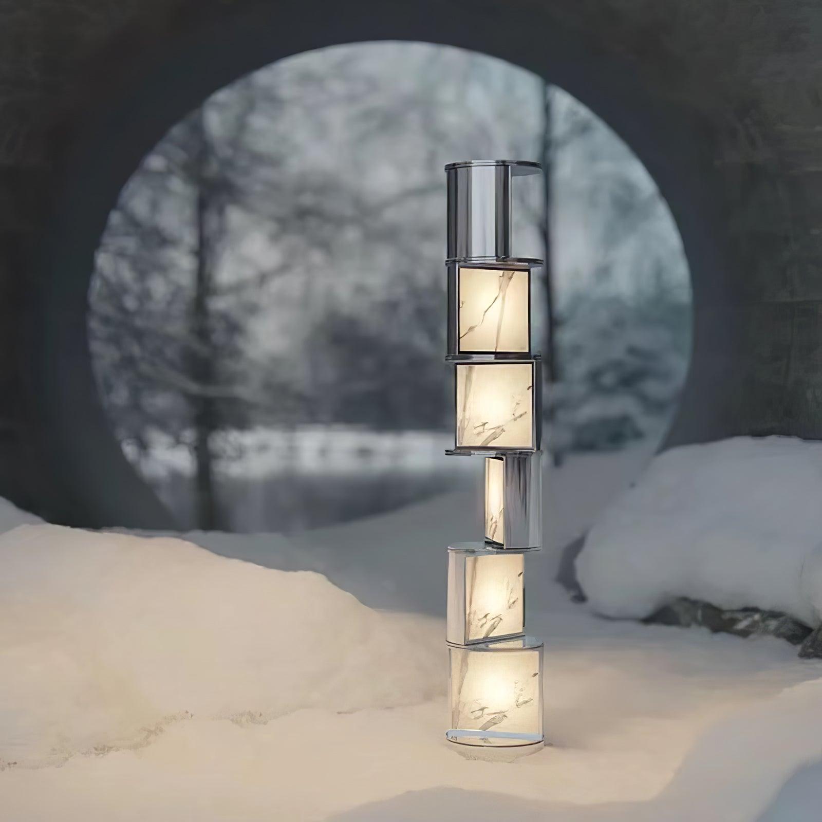 Votary Acrylic Column Floor Lamp - Blowlighting
