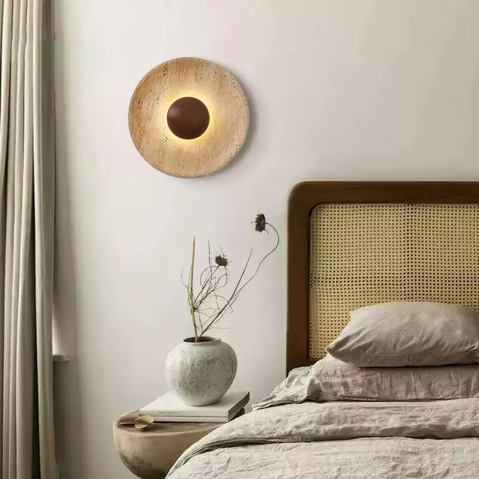 Ulraeia Minimalist Travertine Wall Light - Blowlighting