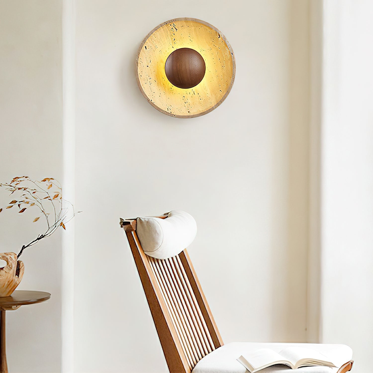 Ulraeia Minimalist Travertine Wall Light - Blowlighting