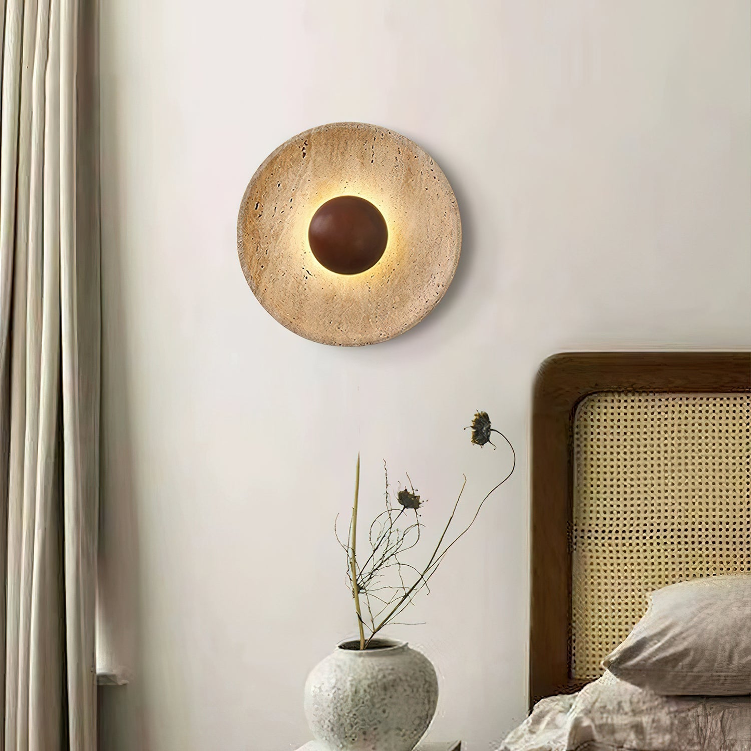 Ulraeia Minimalist Travertine Wall Light - Blowlighting