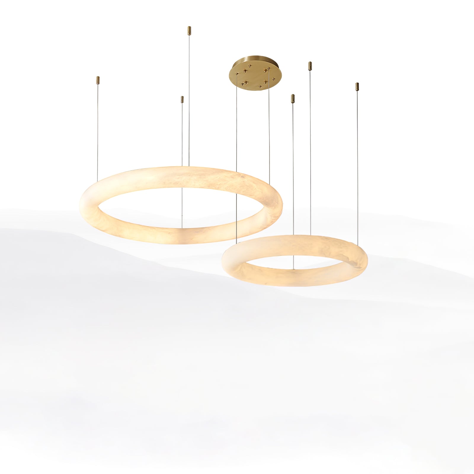 Erzorila Circular Alabaster Pendant Light - Blowlighting