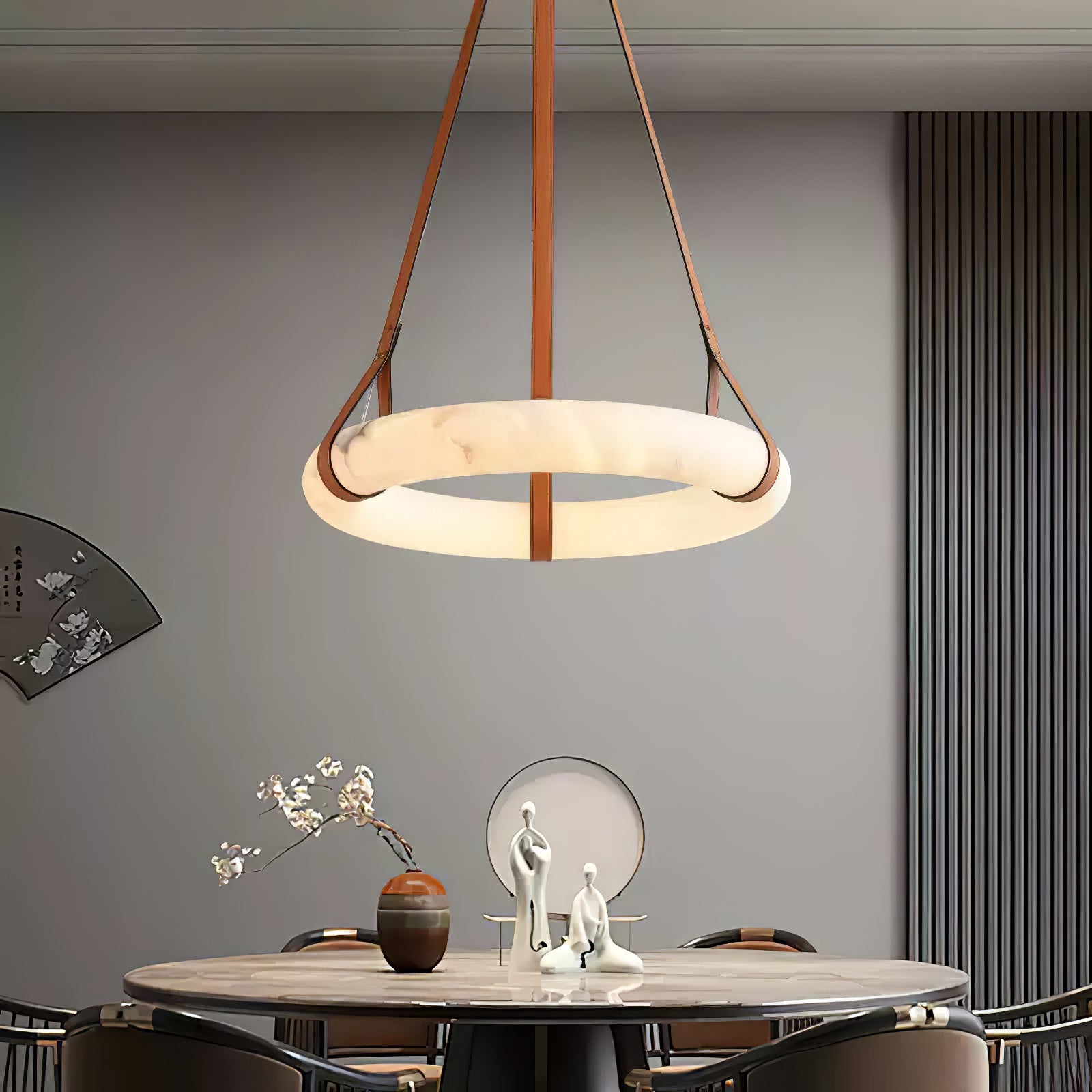 Erzorila Circular Alabaster Pendant Light - Blowlighting