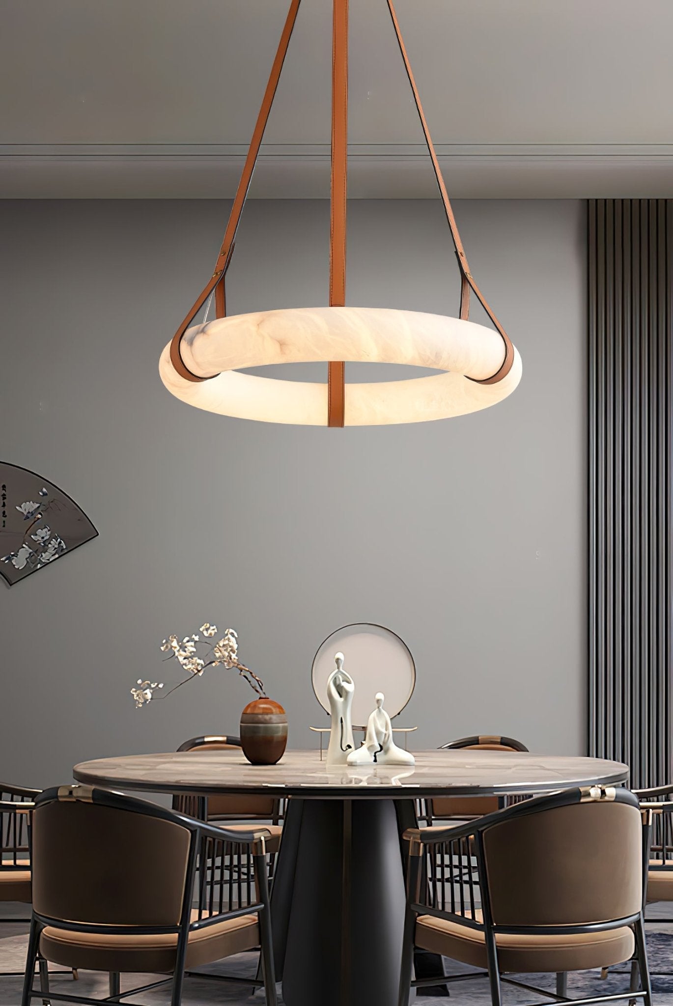 Erzorila Circular Alabaster Pendant Light - Blowlighting