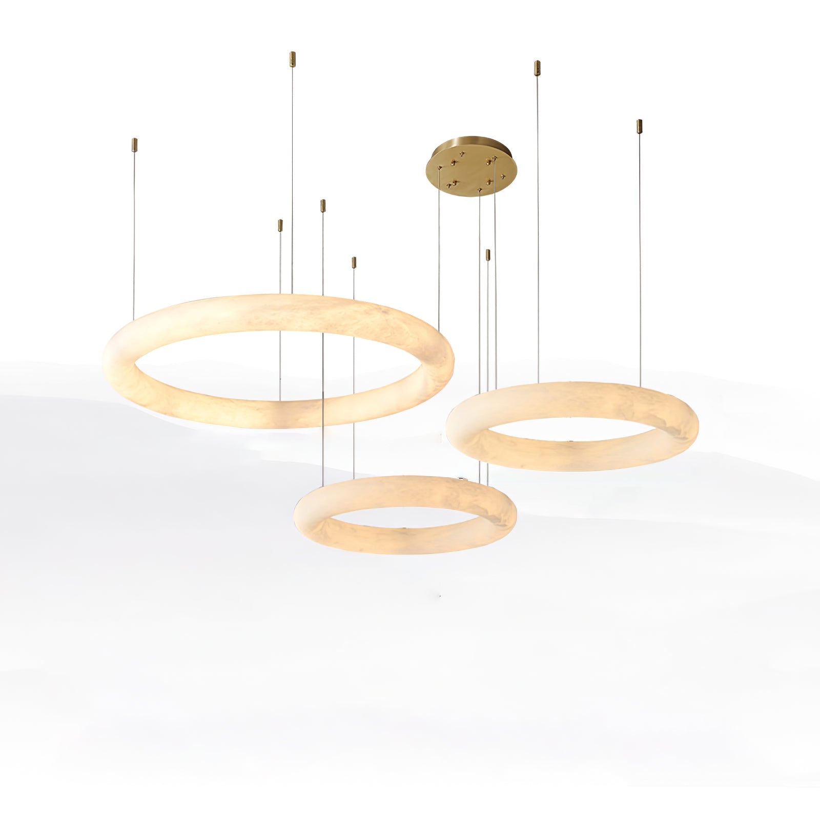 Erzorila Circular Alabaster Pendant Light - Blowlighting