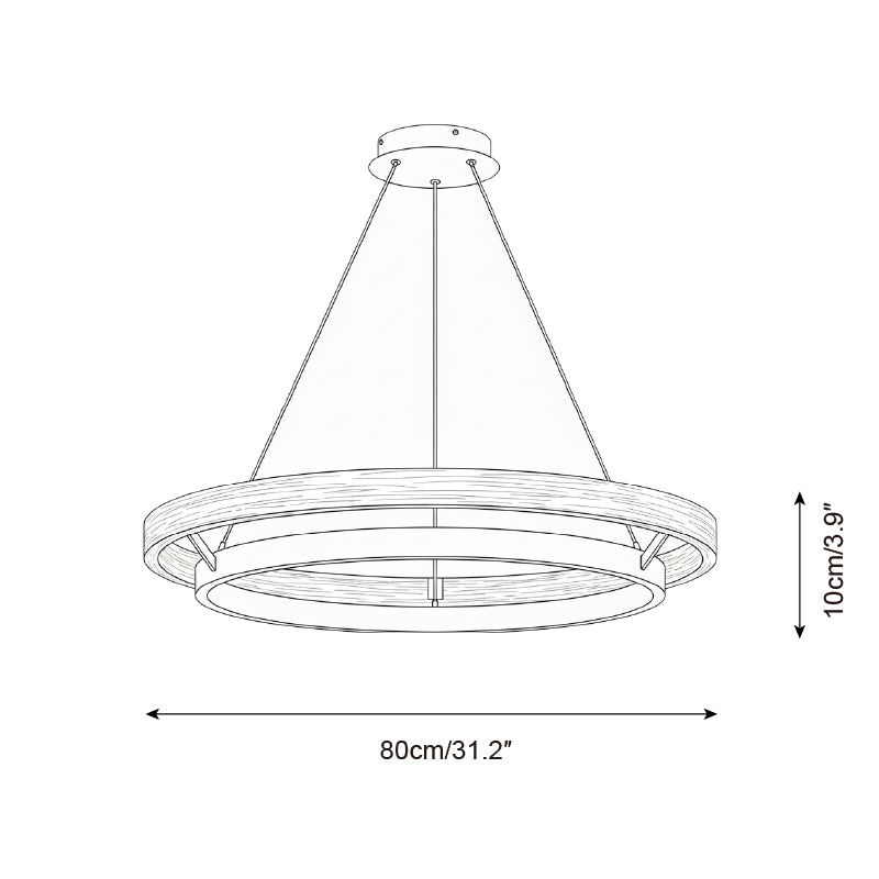 Horizon Modern Concentric Ring Chandelier