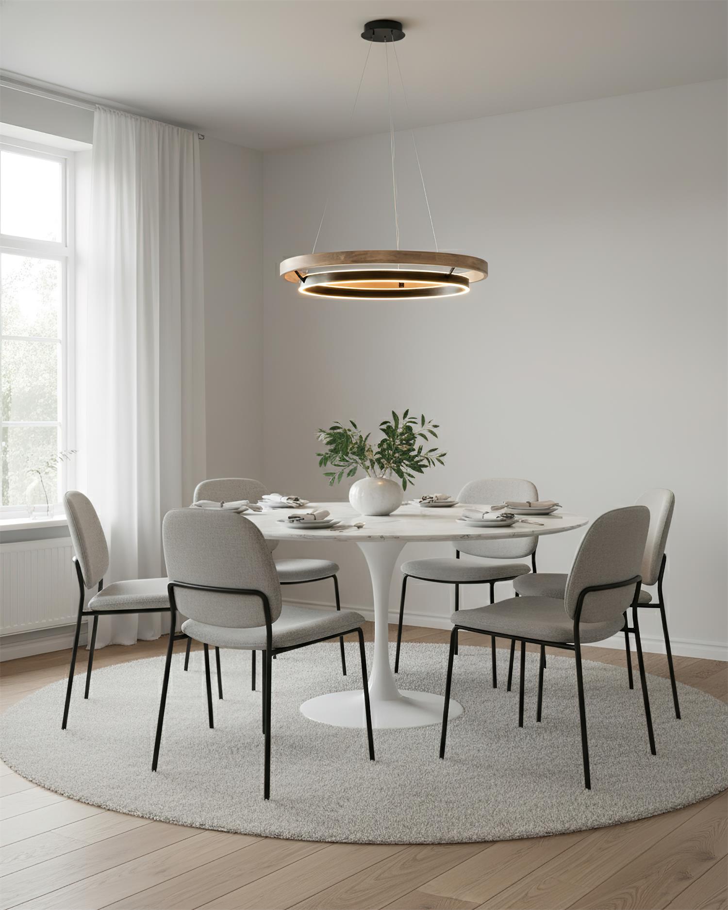 Horizon Modern Concentric Ring Chandelier
