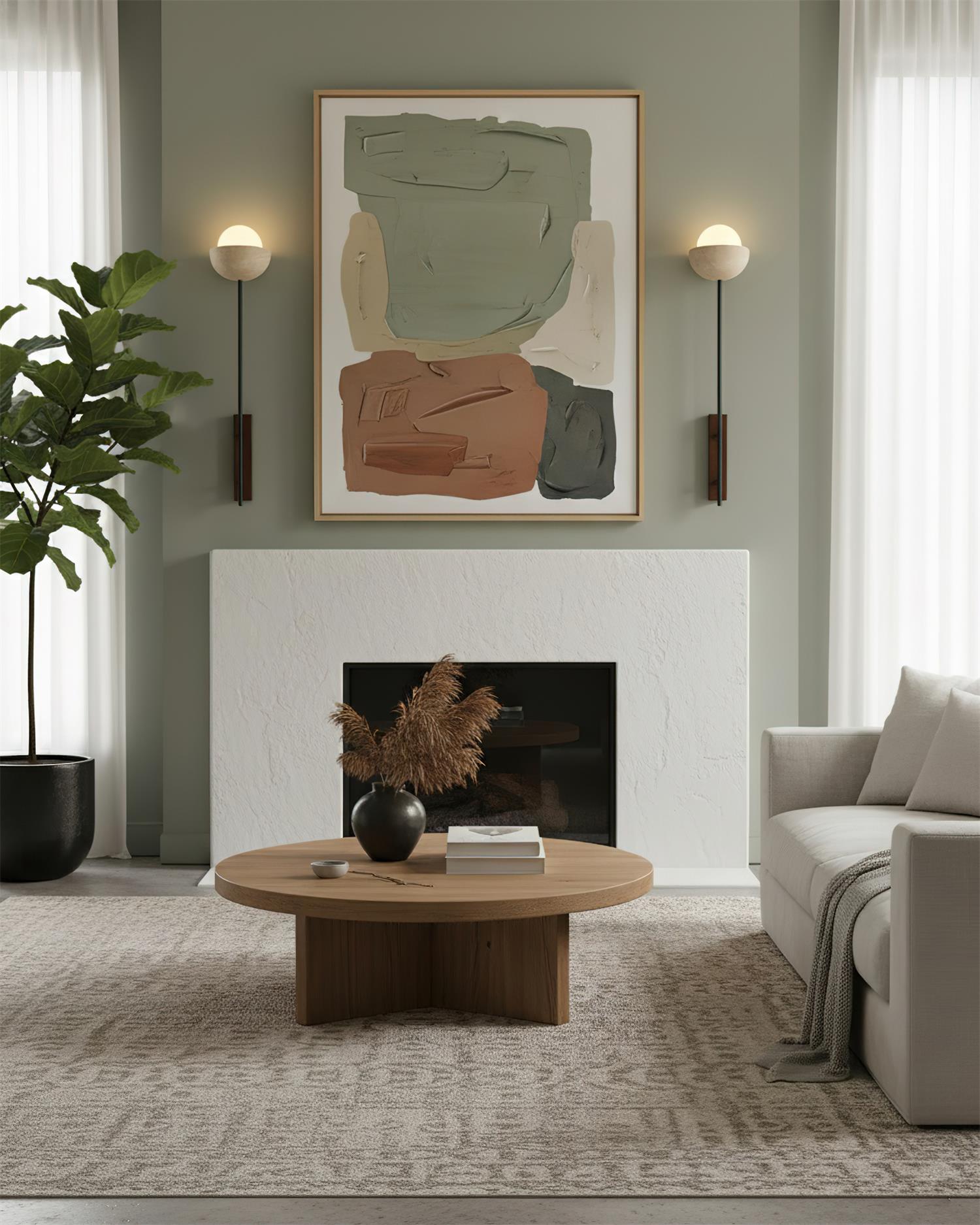 Halvo Wabi-Sabi Travertine Wall Light