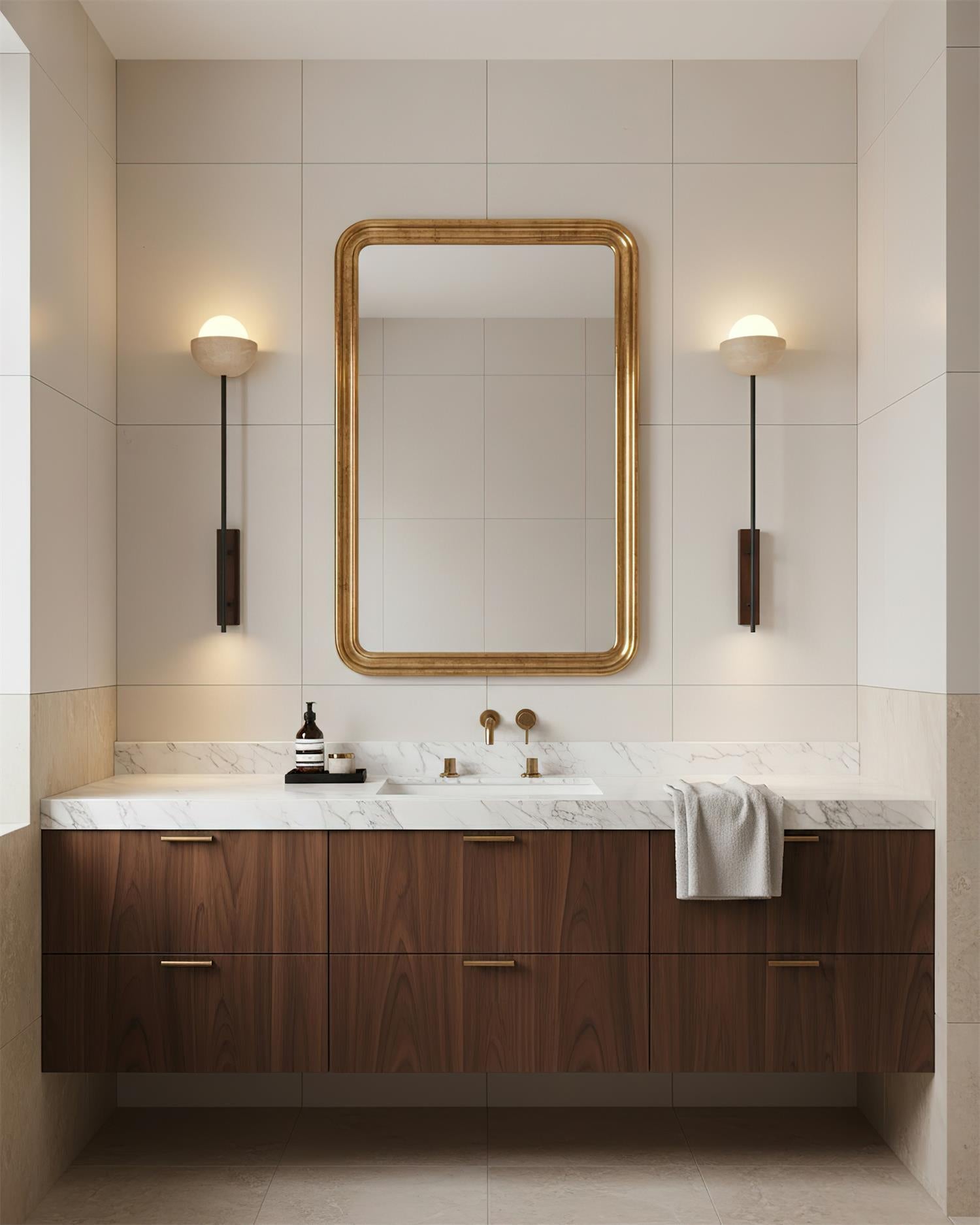 Halvo Wabi-Sabi Travertine Wall Light