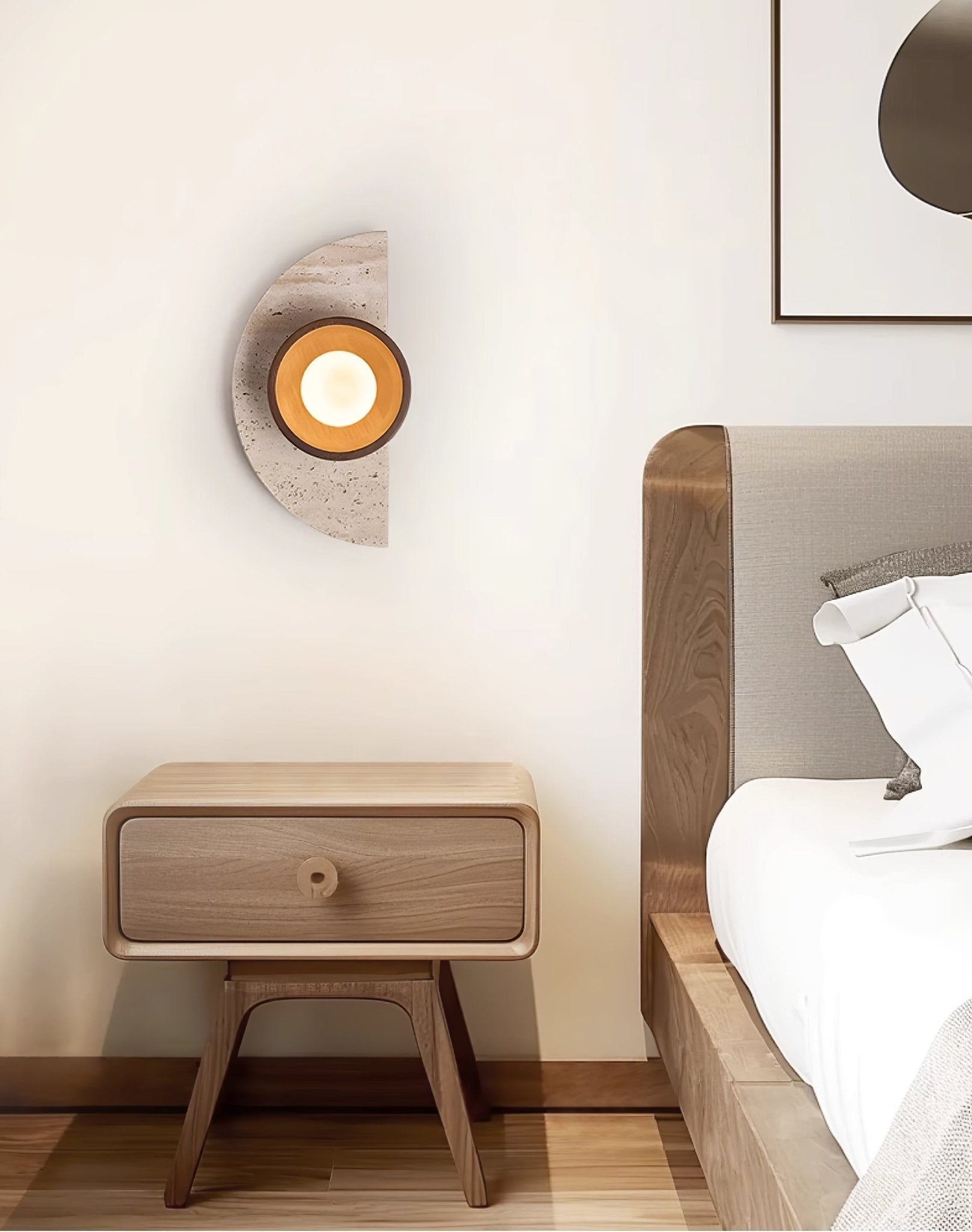 Mylaean Geometric Travertine Wall Light - Blowlighting