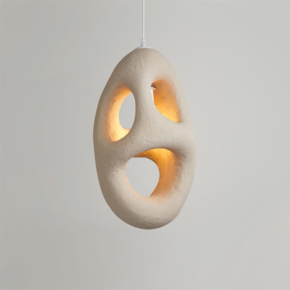 Hand-Built White Pendant Lamp - Blowlighting