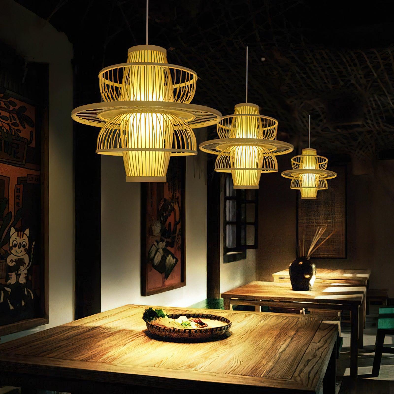 Handmade Sigyn Bamboo Pendant Lamp - Blowlighting