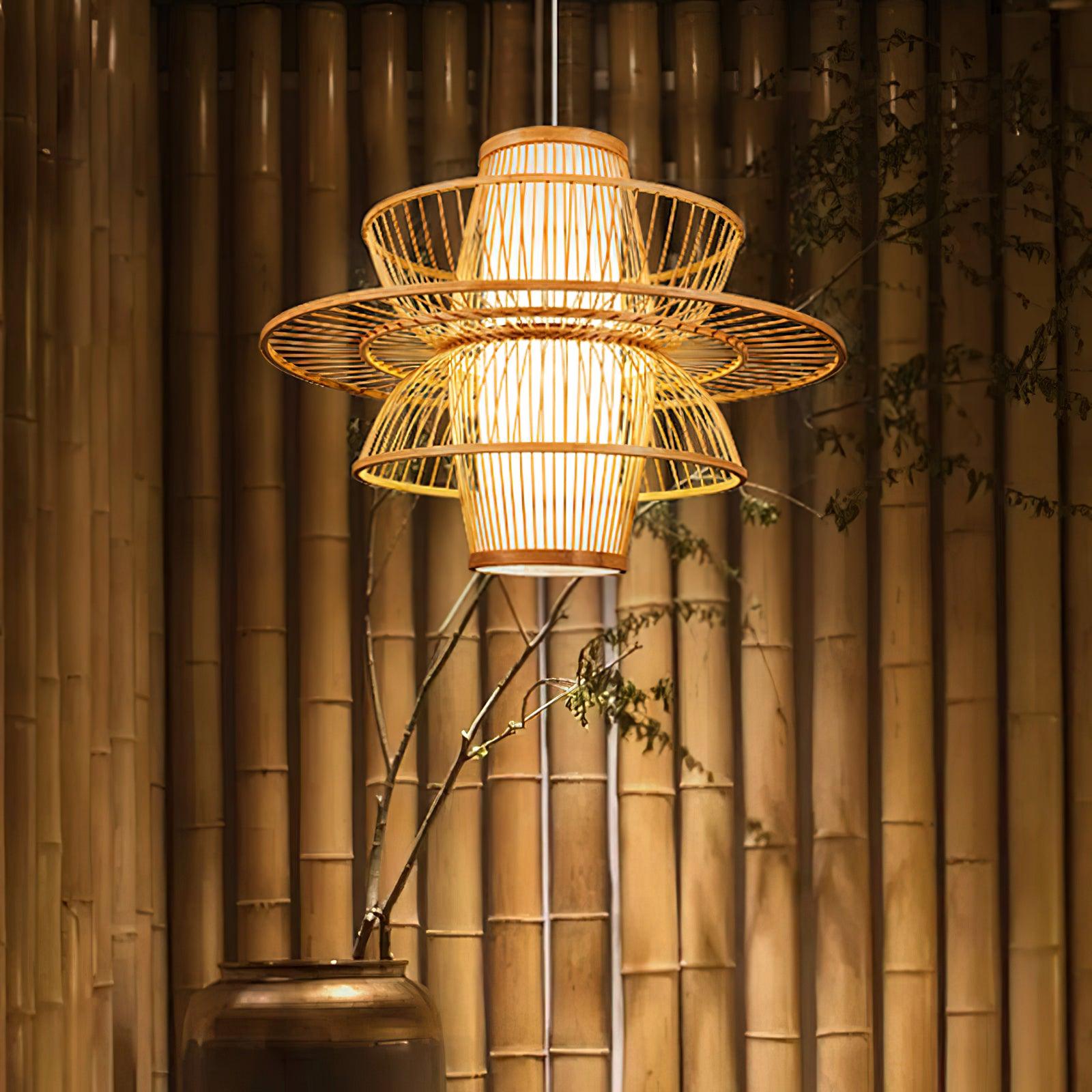 Handmade Sigyn Bamboo Pendant Lamp - Blowlighting