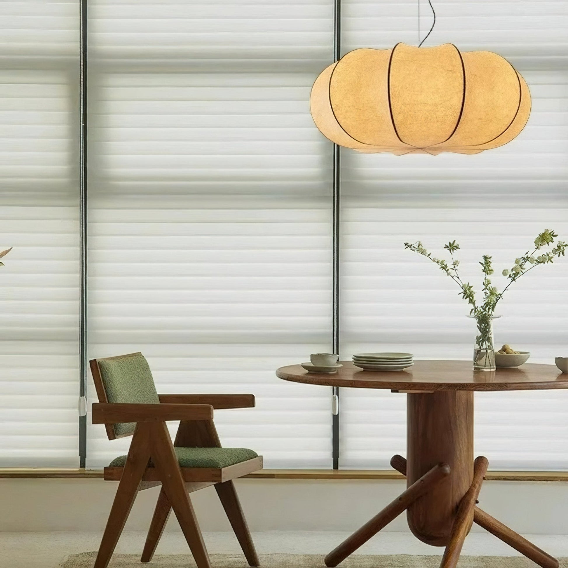 Oblate Silk Pendant Lamp - Blowlighting