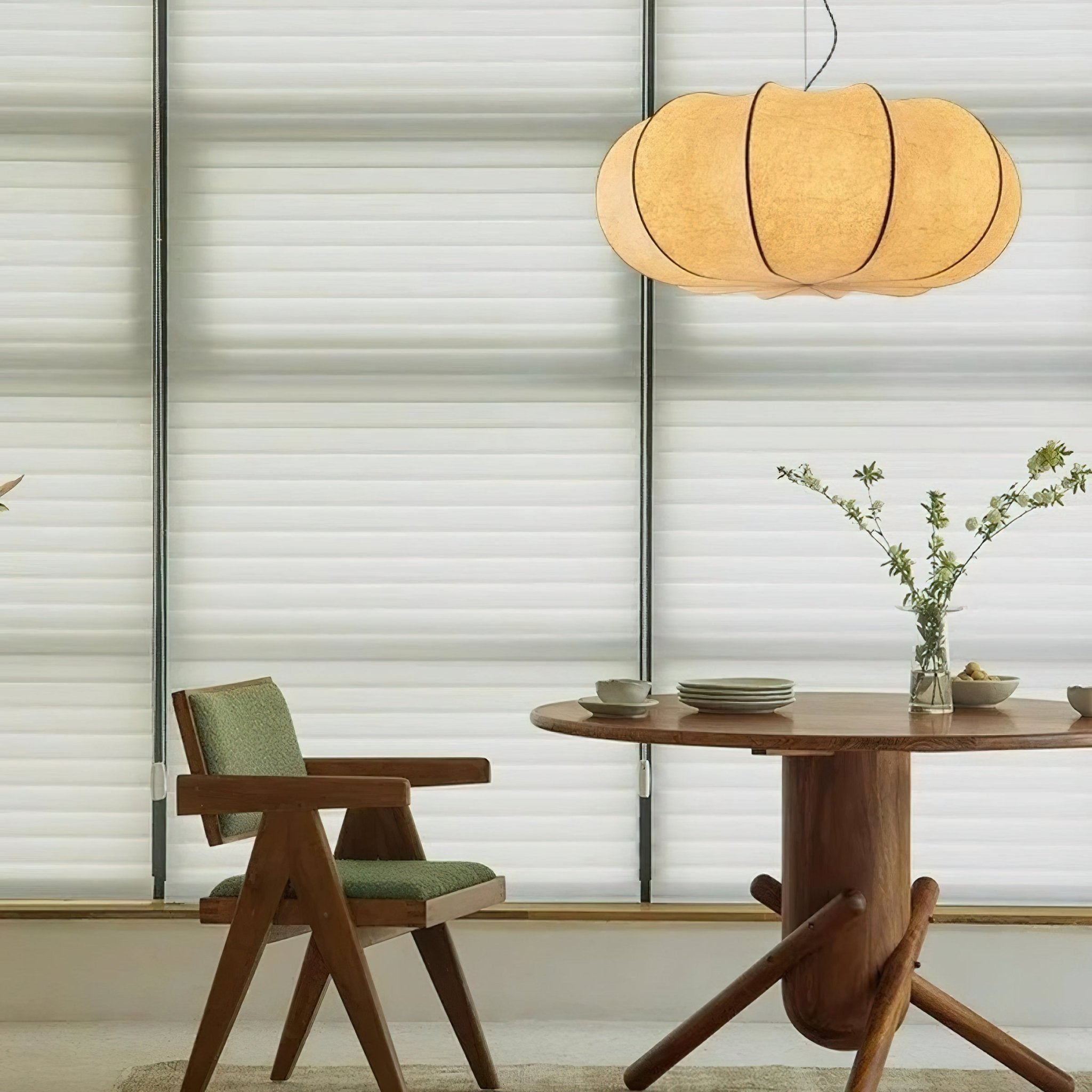 Oblate Silk Pendant Lamp - Blowlighting