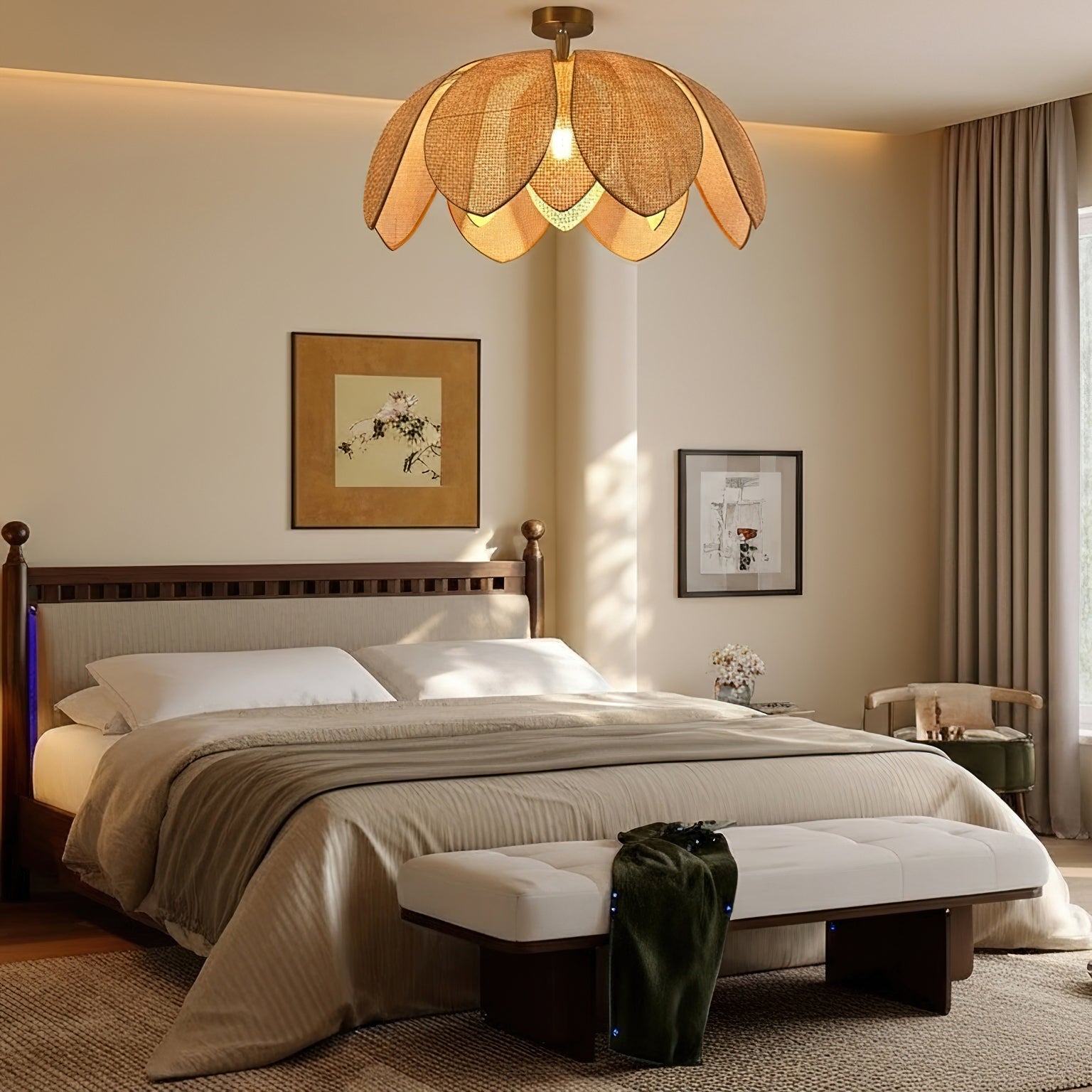 Hanove Wabi-Sabi Raffia Ceiling Light