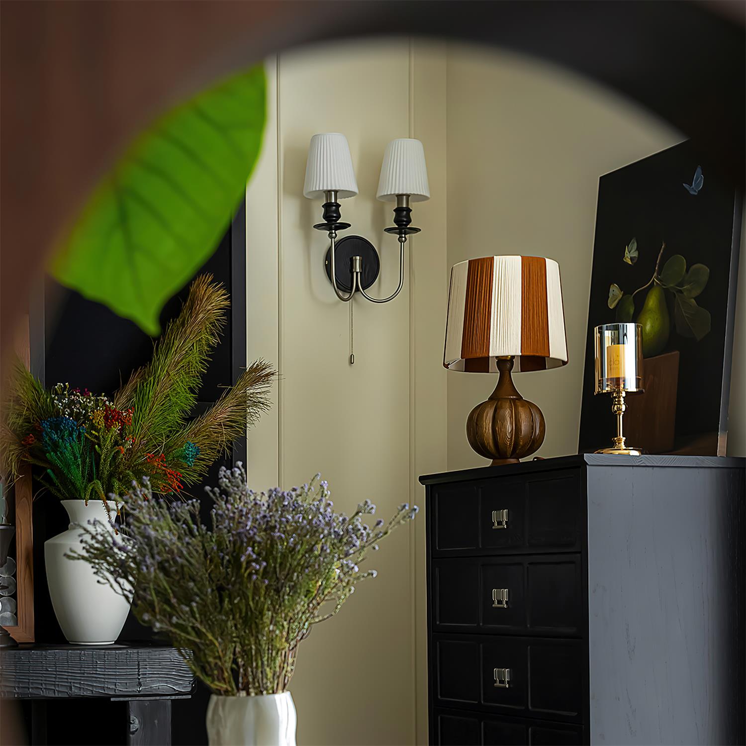 StriVibe Wood Stripe Table Lamp