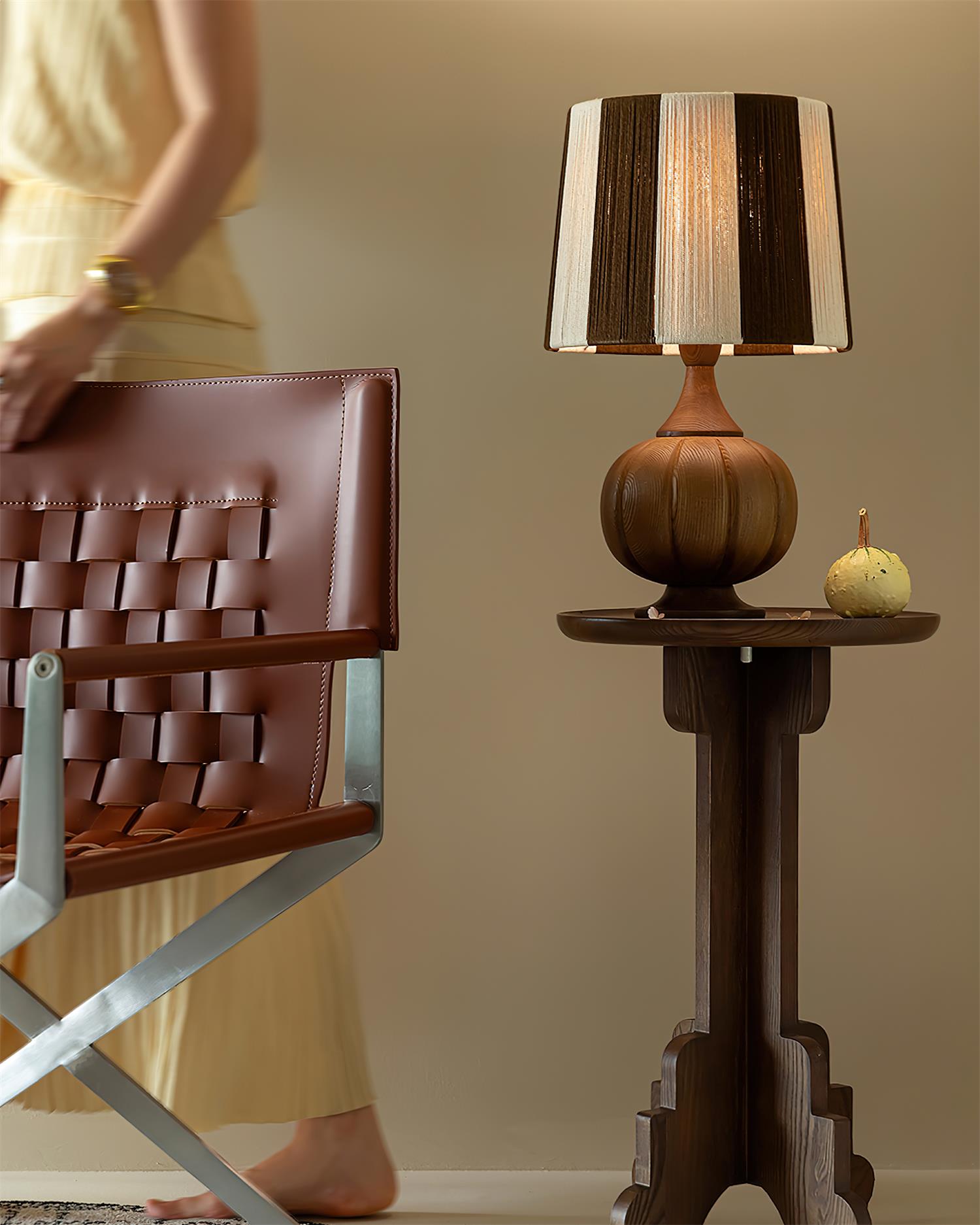 StriVibe Wood Stripe Table Lamp