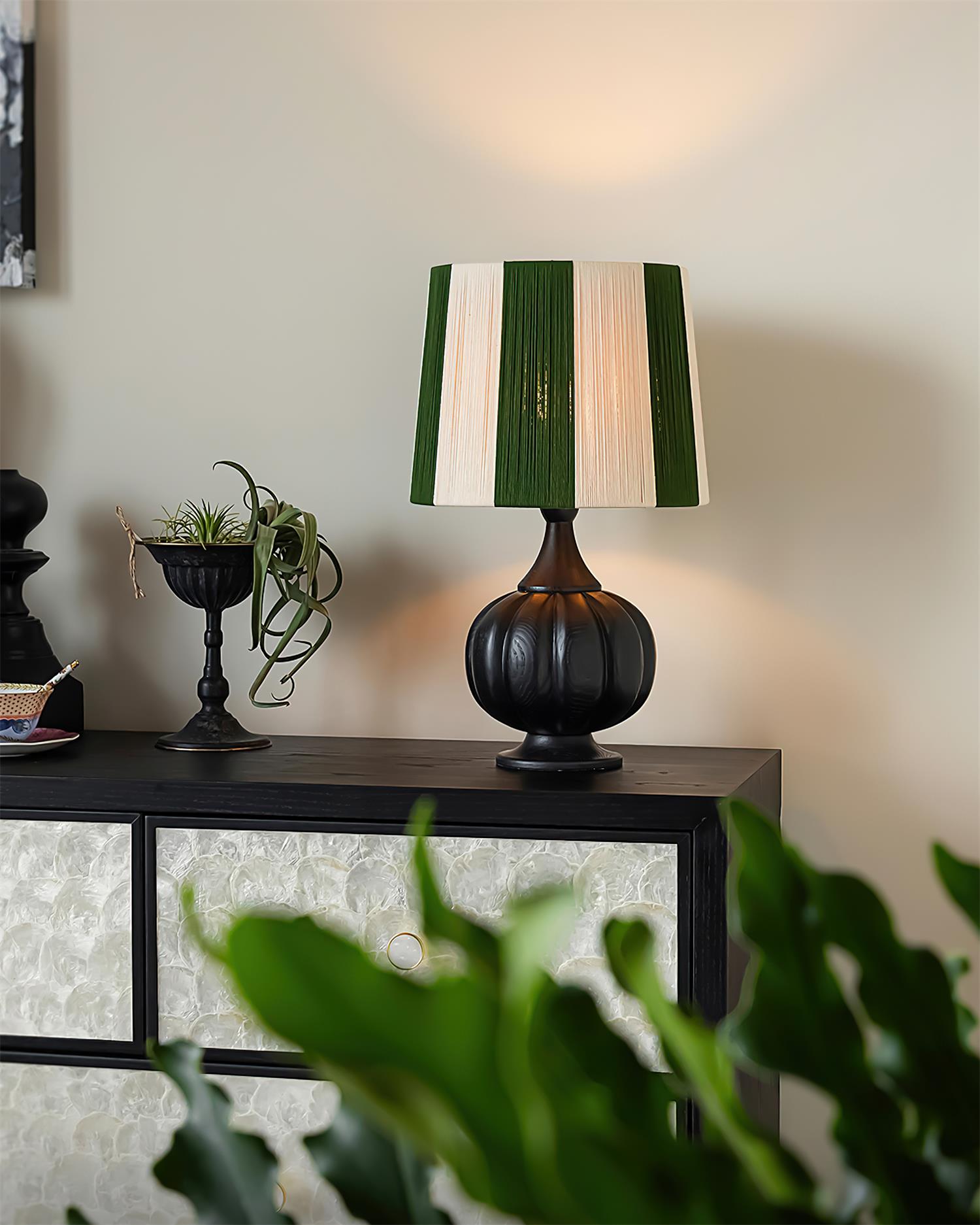 StriVibe Wood Stripe Table Lamp