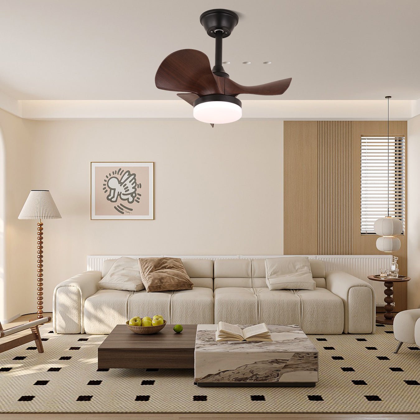Neriah Modern Wood Ceiling Fan Light - Blowlighting
