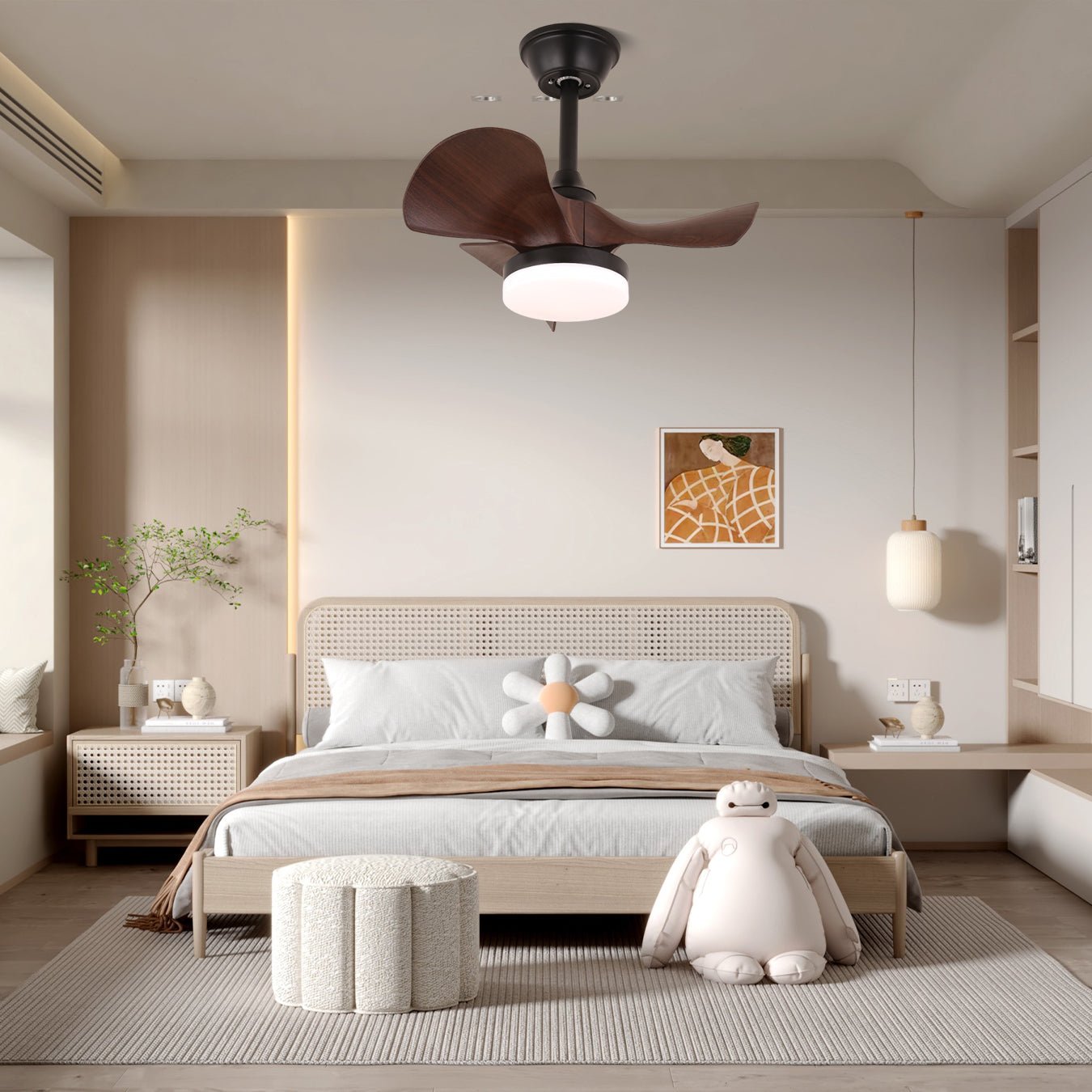 Neriah Modern Wood Ceiling Fan Light - Blowlighting