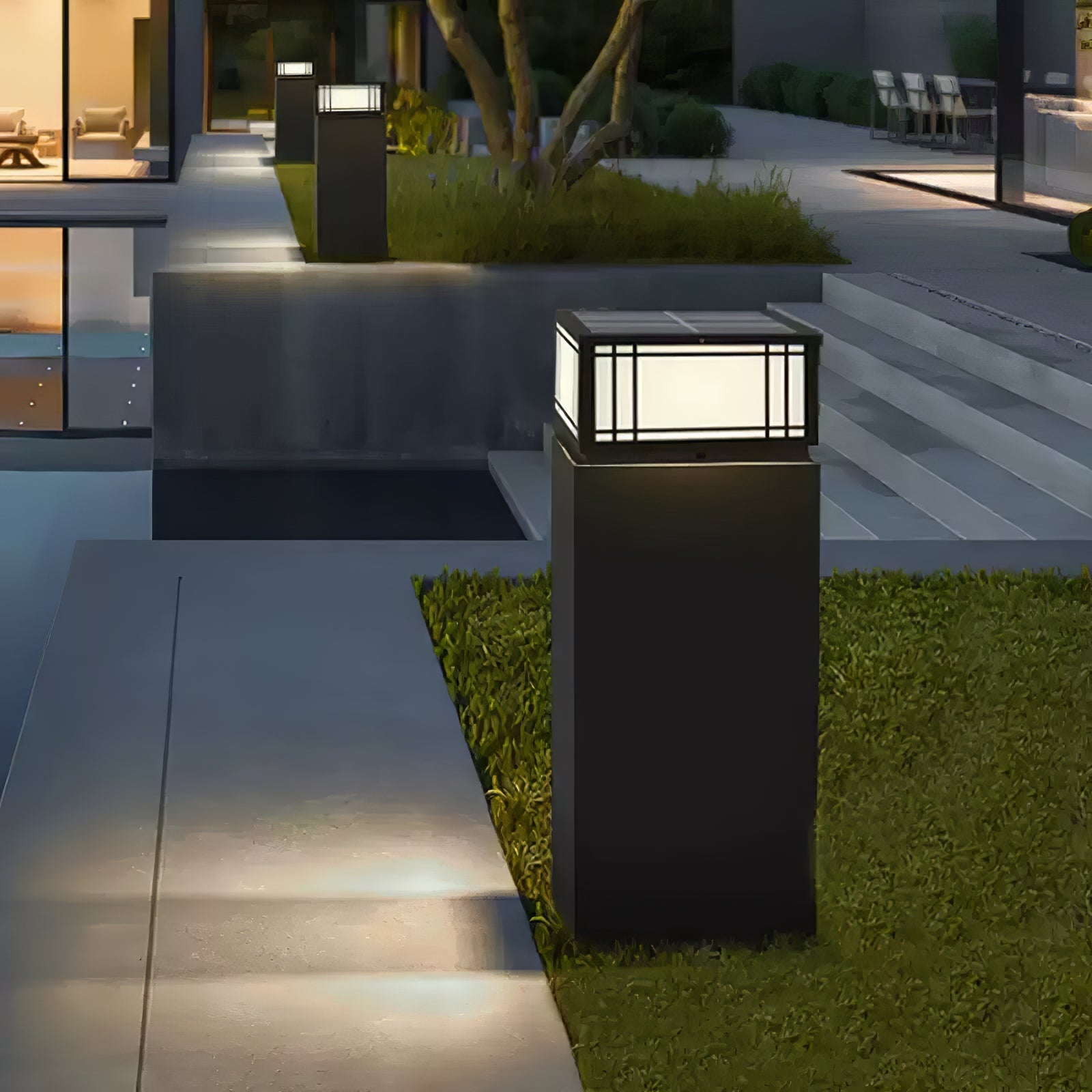 Harrison Solar Cube Outdoor Lamp - Blowlighting