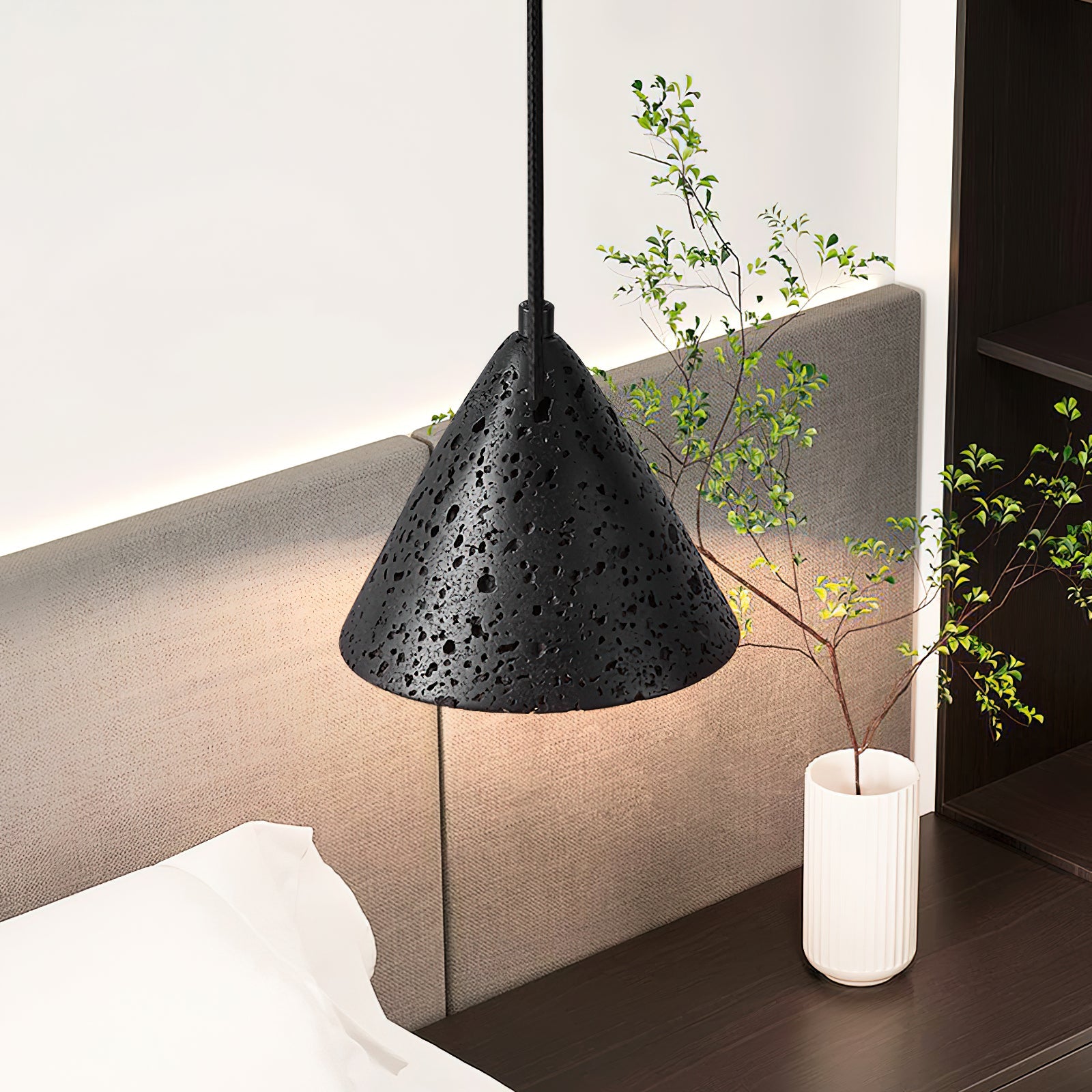 Vaelior Dome Shade Travertine Pendant Light - Blowlighting